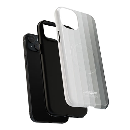 Silver Gradient Stripes iPhone 15 - Tough+