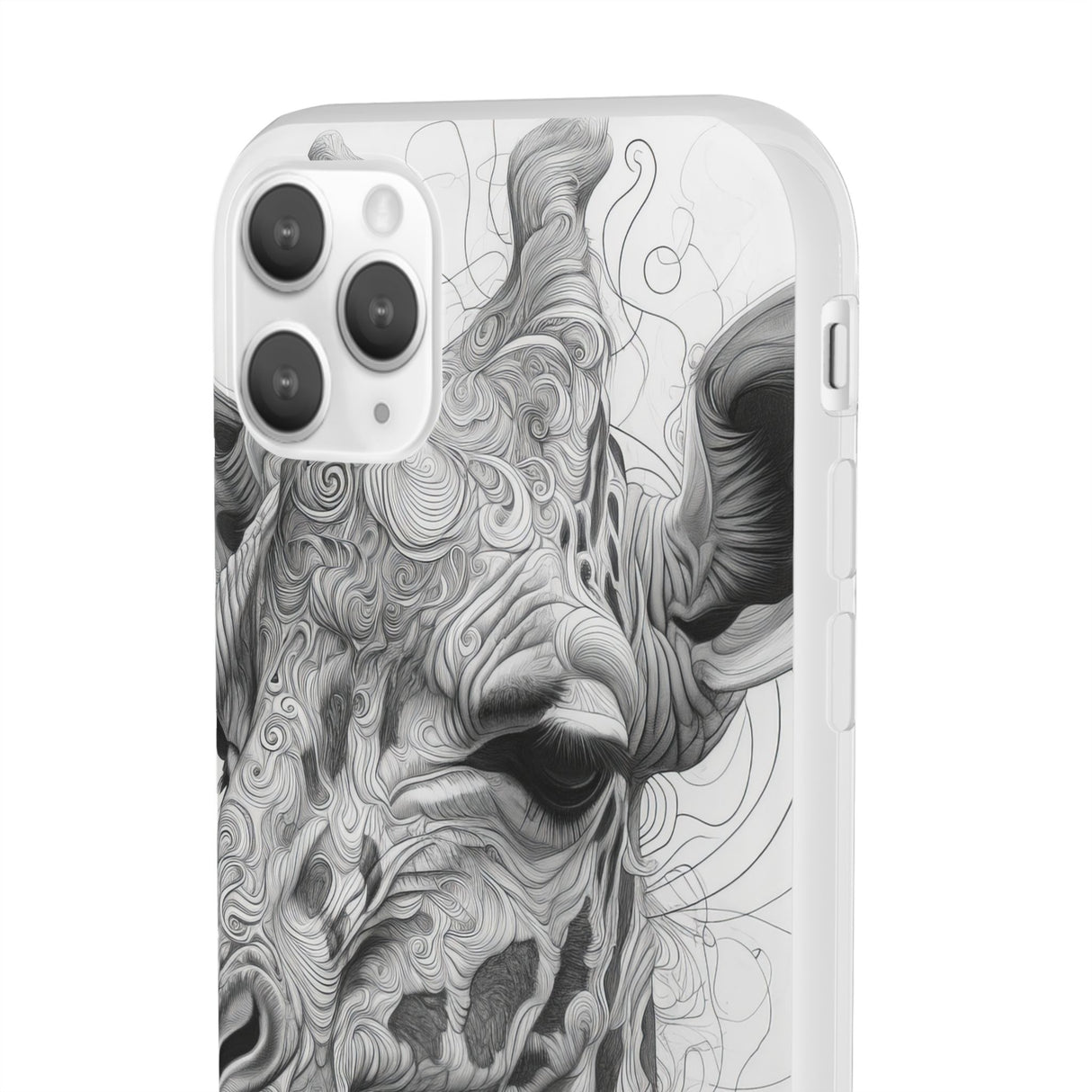 Monochrome Giraffe | Flexible Phone Case for iPhone