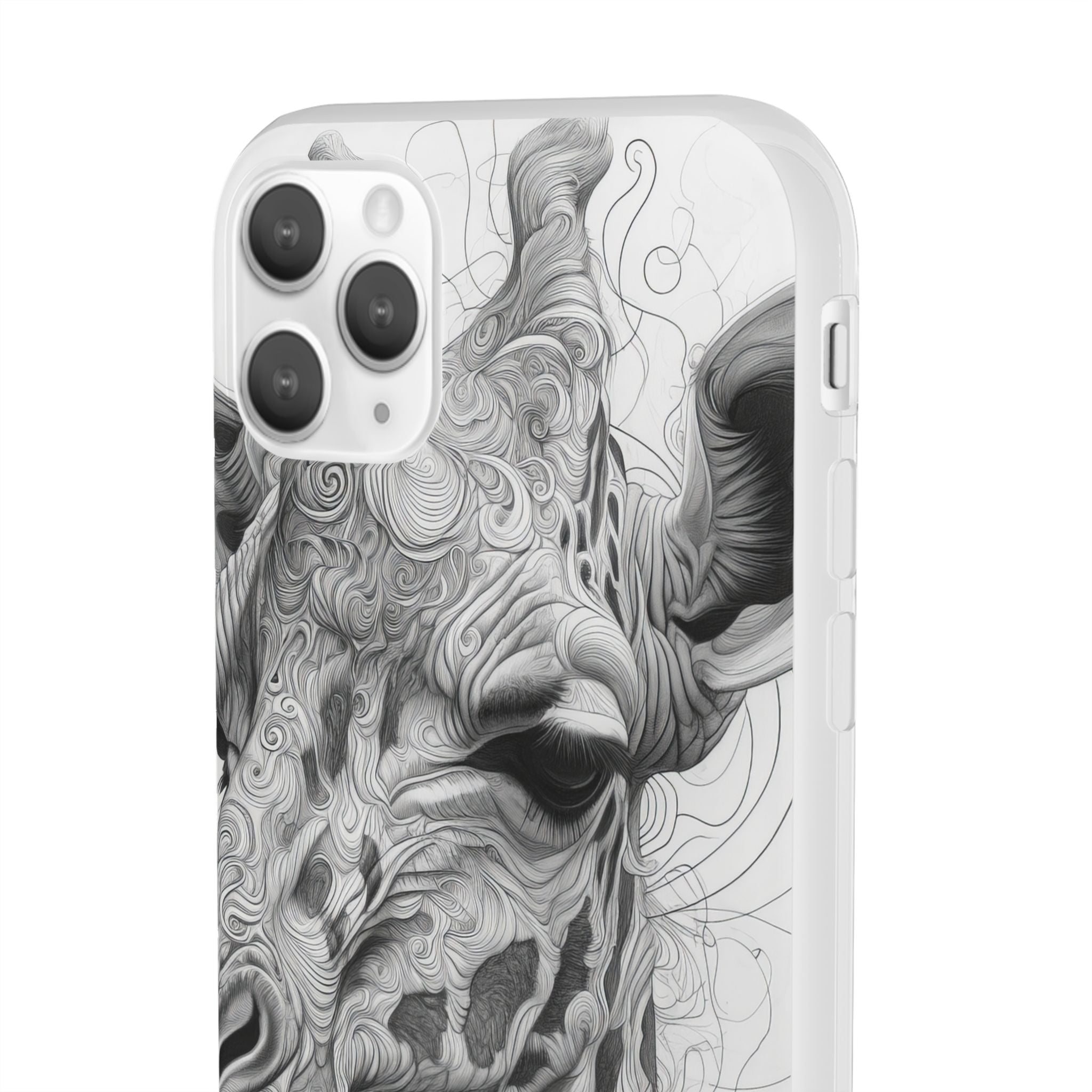 Monochrome Giraffe | Flexible Phone Case for iPhone