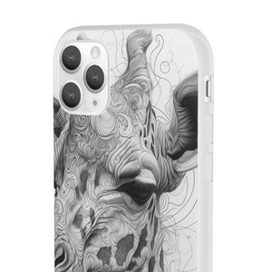 Monochrome Giraffe | Flexible Handyhülle für iPhone