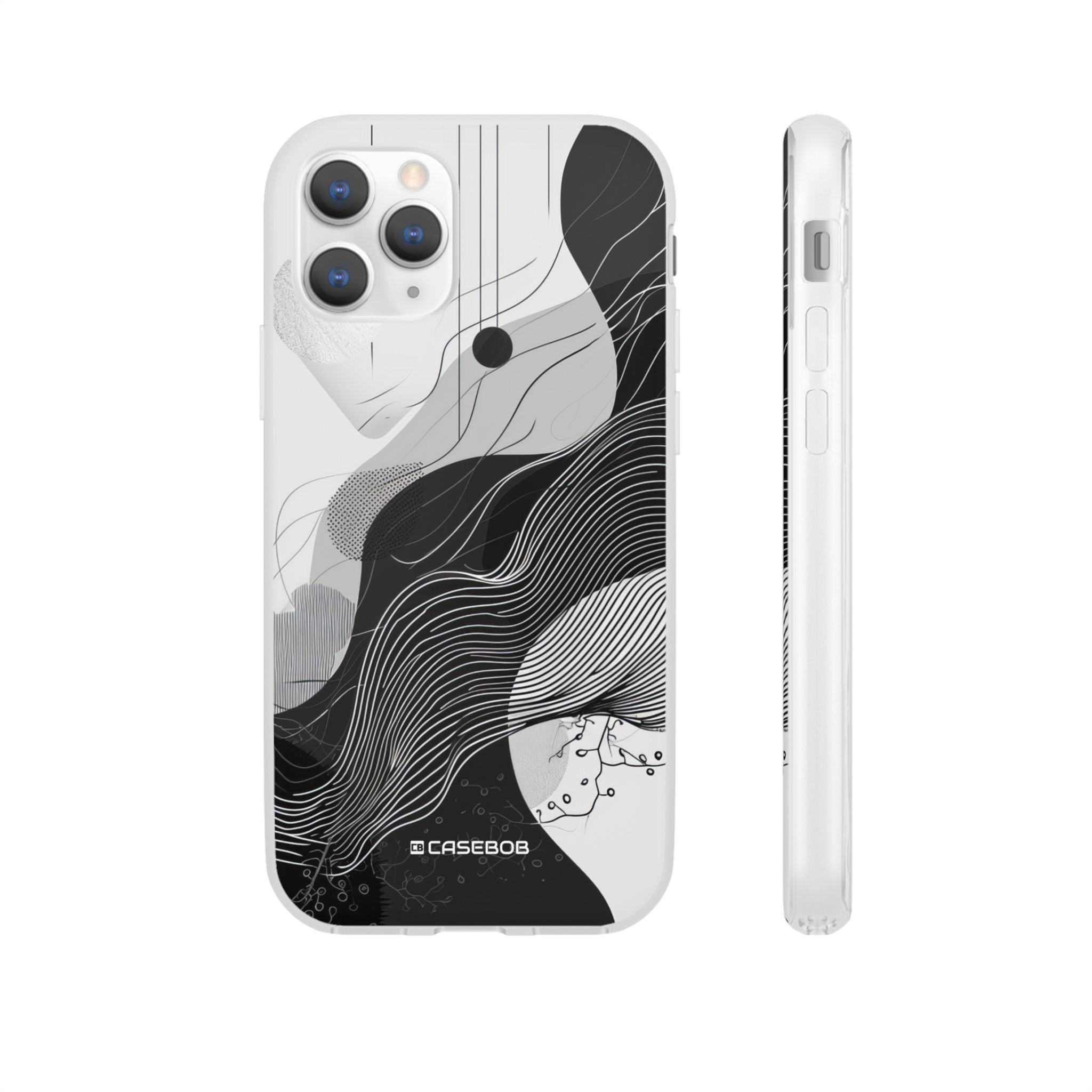 Monochrome Elegance | Flexible Phone Case for iPhone