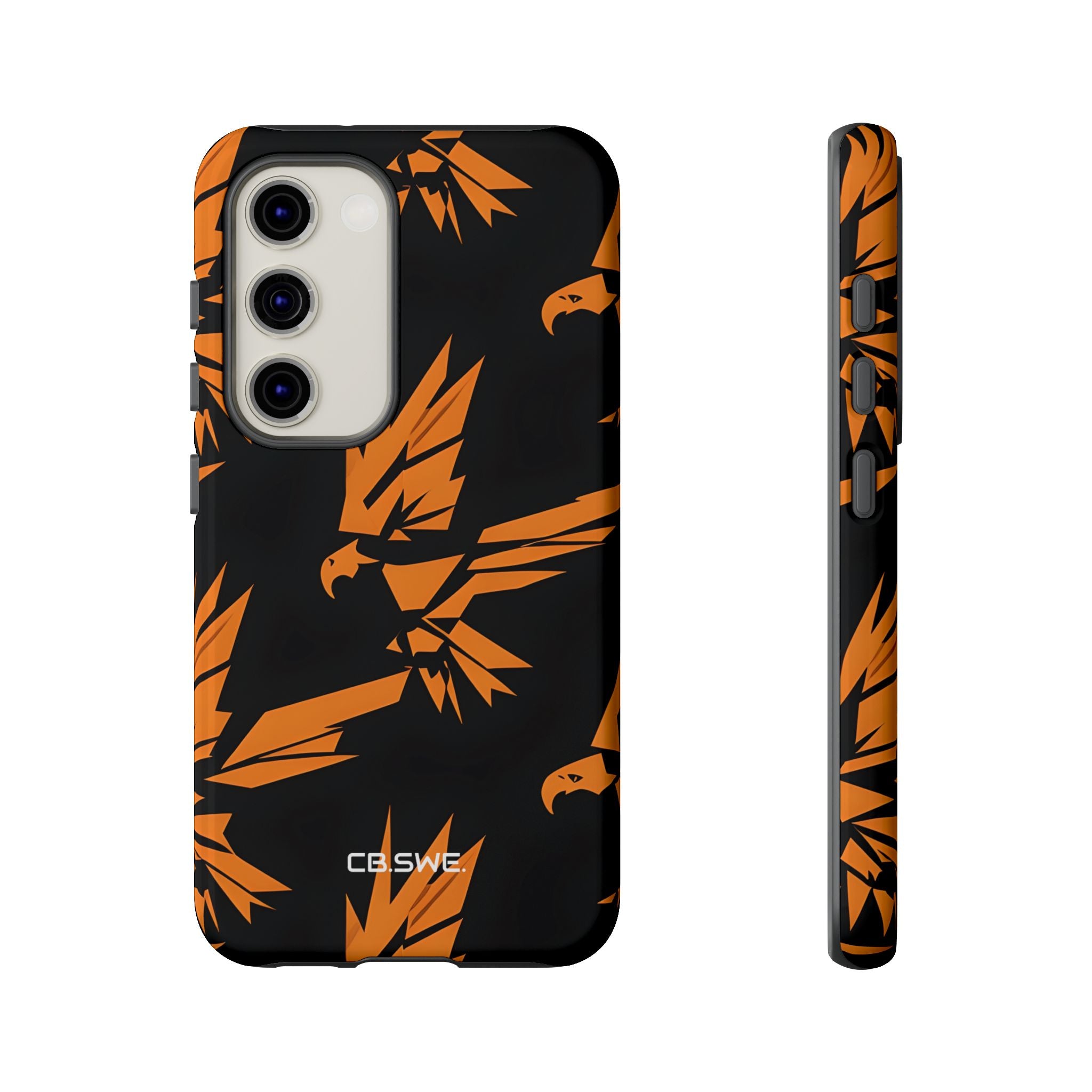 Amber Orange Stylized Eagle Sticker Samsung S23 - Tough
