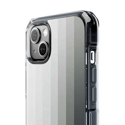 Silver Gradient Stripes iPhone 14 - Impact Clear+