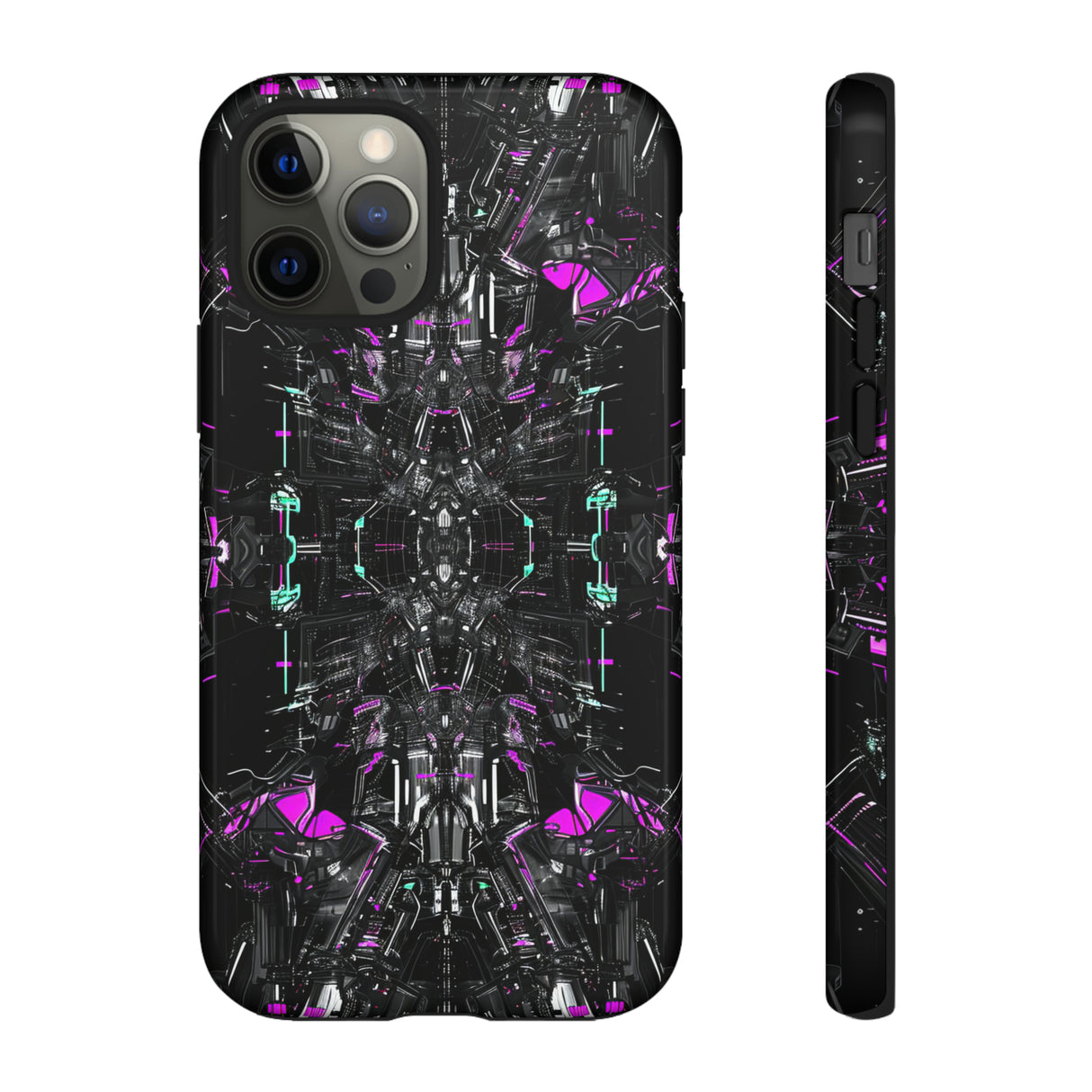 Purple Grid Mirage - Protective Phone Case