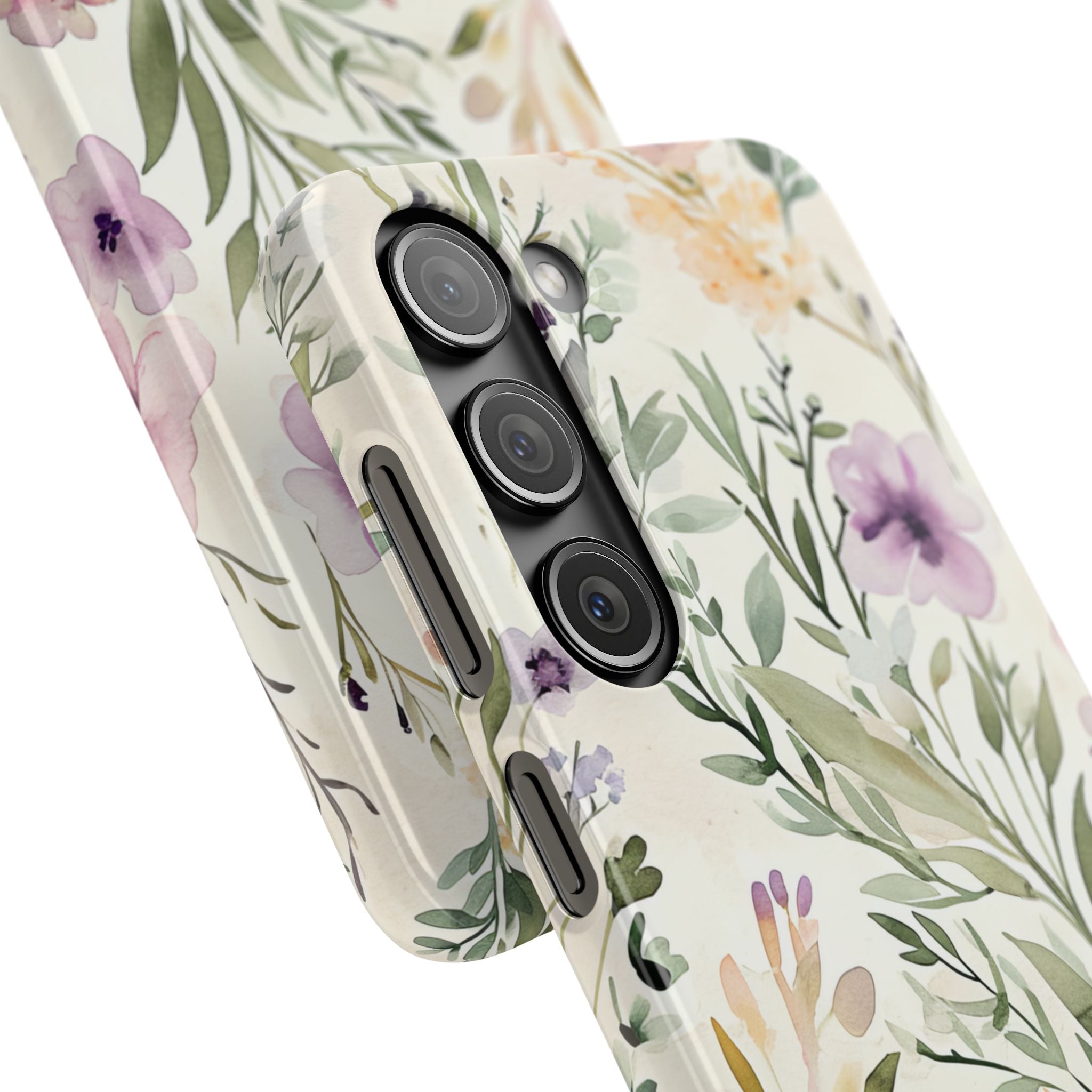 Soft Green Lavender Floral Pattern - Slim Samsung S23 Phone Case