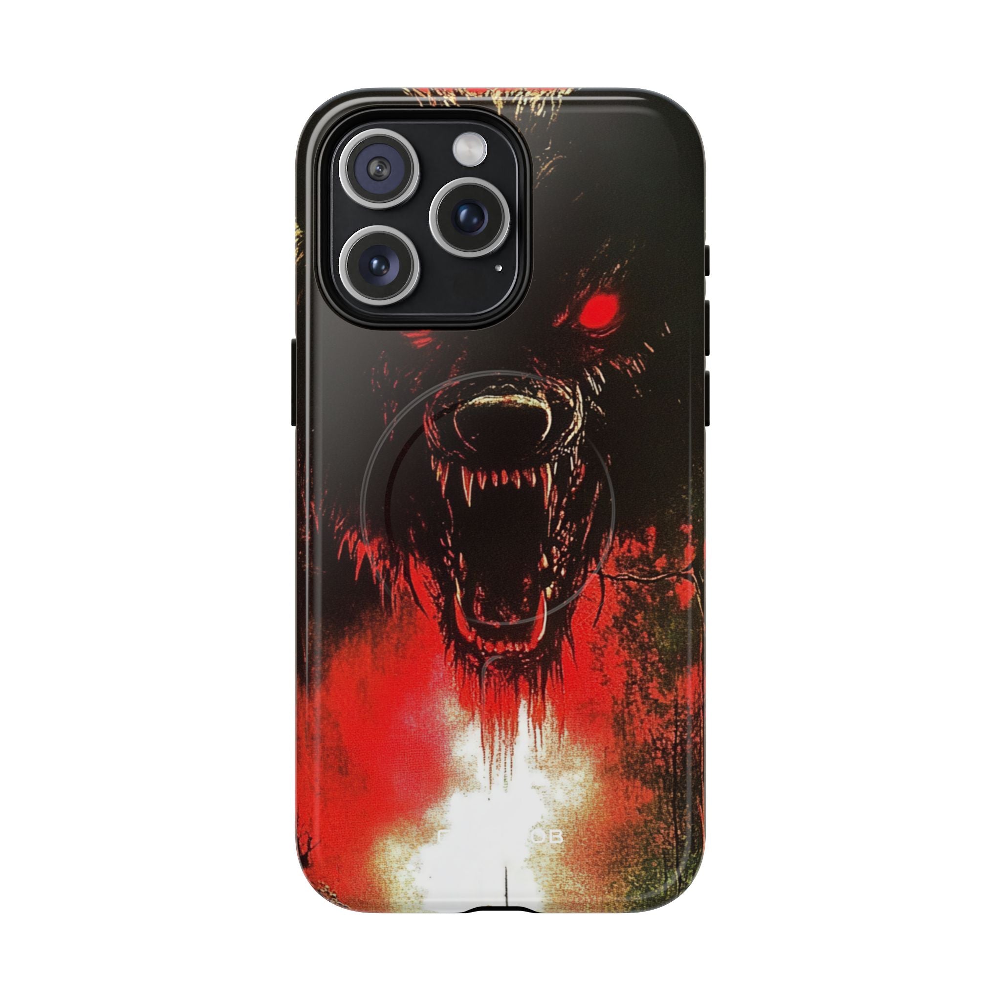 Crimson Wolf iPhone 15 Pro Max Case - Tough+