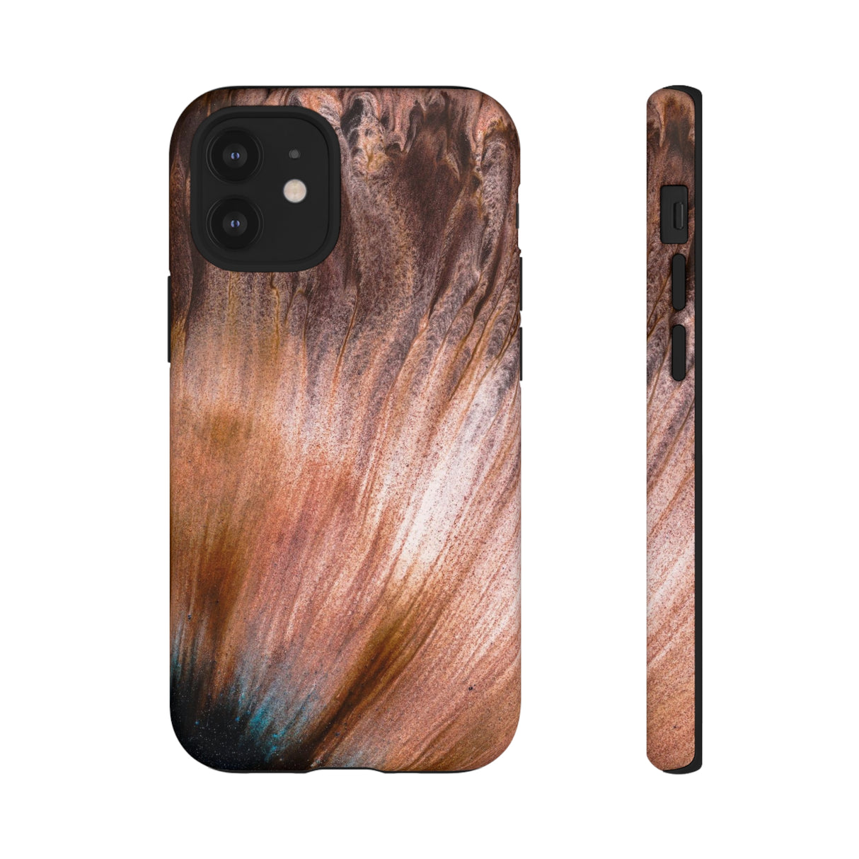 Light Brown Ink Art iPhone Case (Protective) iPhone 12 Mini Matte Phone Case