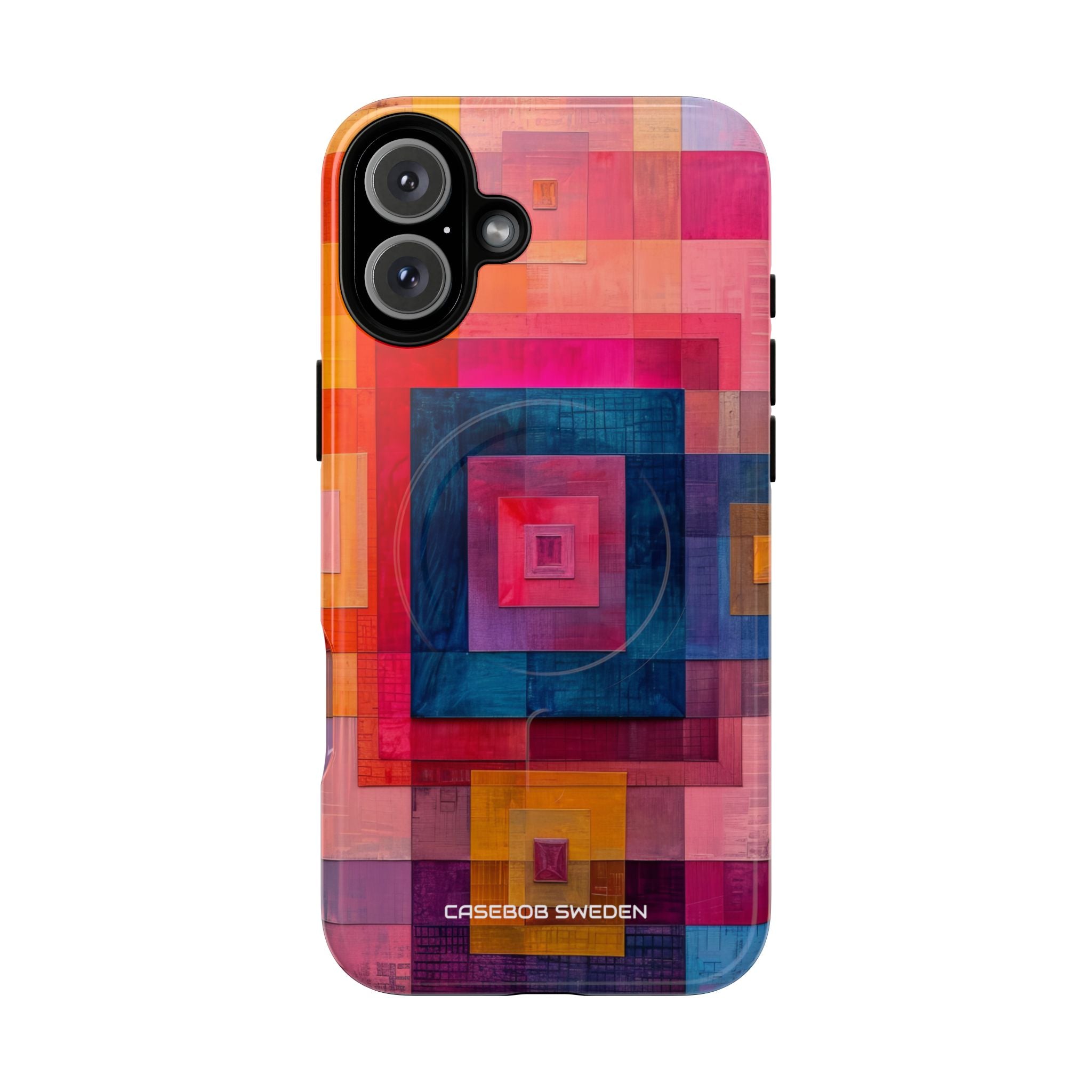 Vibrant Geometry - Tough + MagSafe® iPhone 16 Phone Case