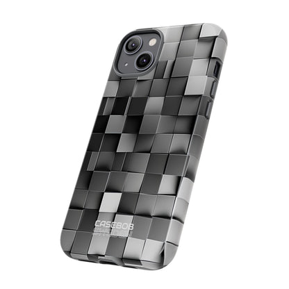 Monochrome Cube Depth iPhone 14 - Tough