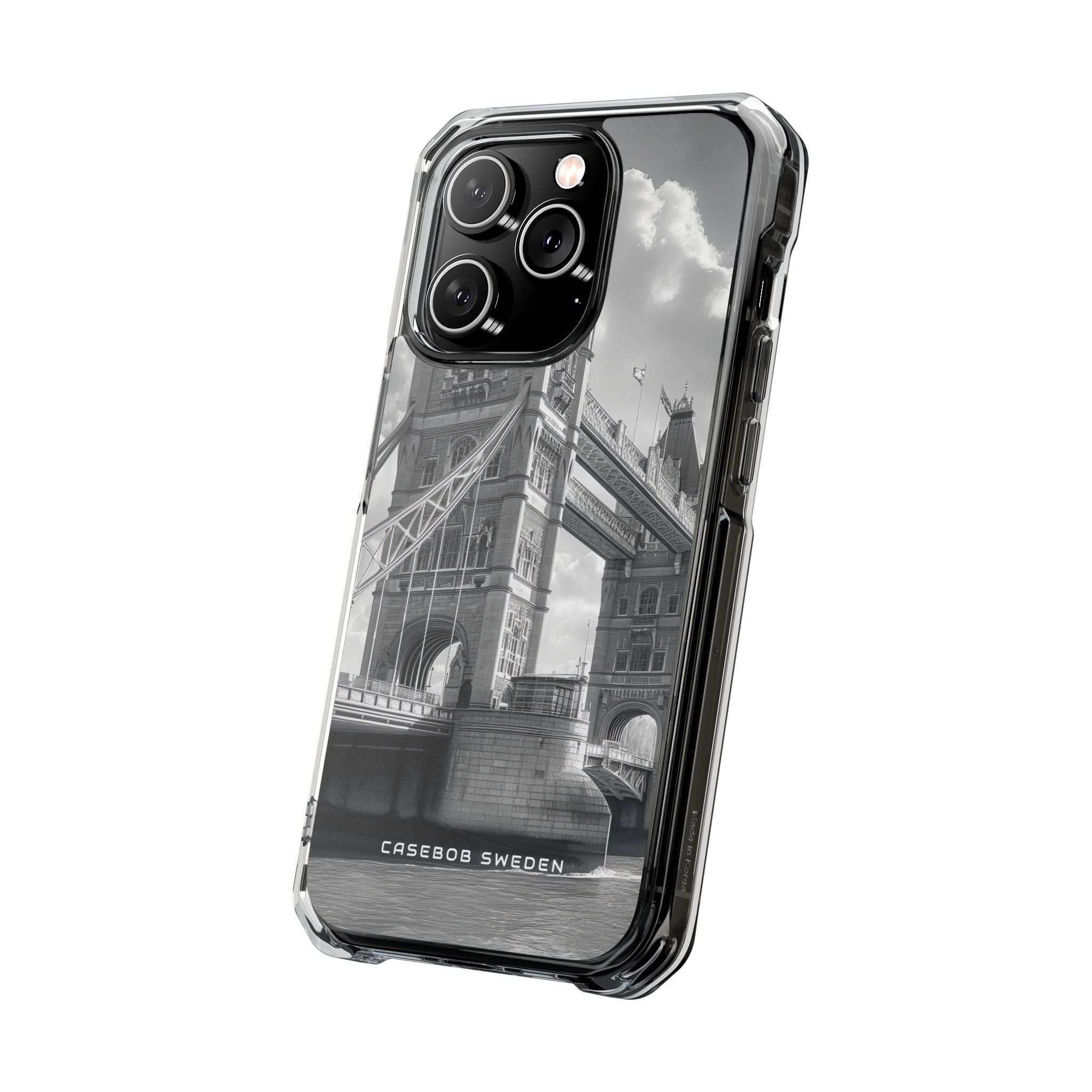 Tower Bridge Monochrome Architecture Study iPhone 14 - Clear Impact Phone Case