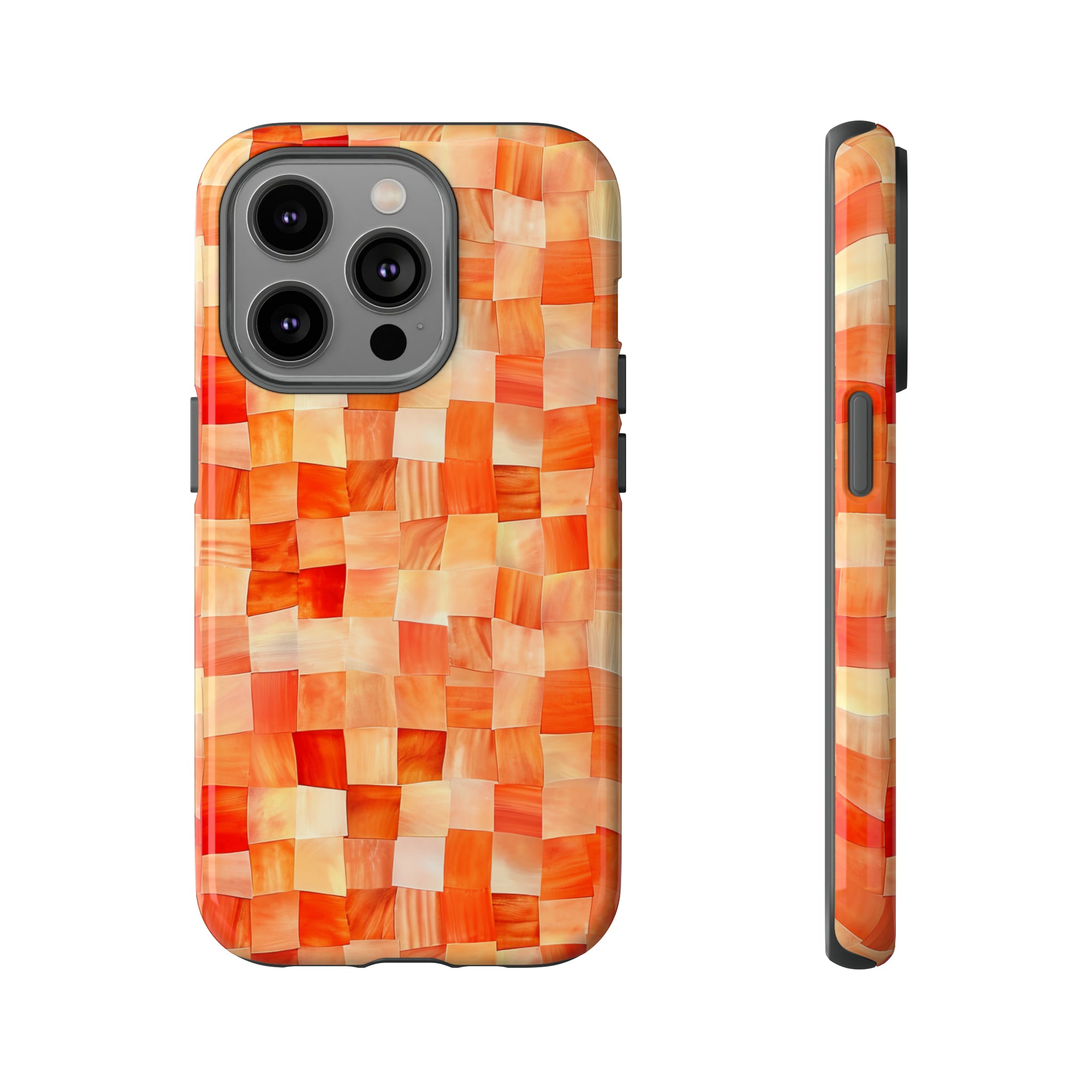 Orange Blaze: Square Gradient - Protective Phone Case