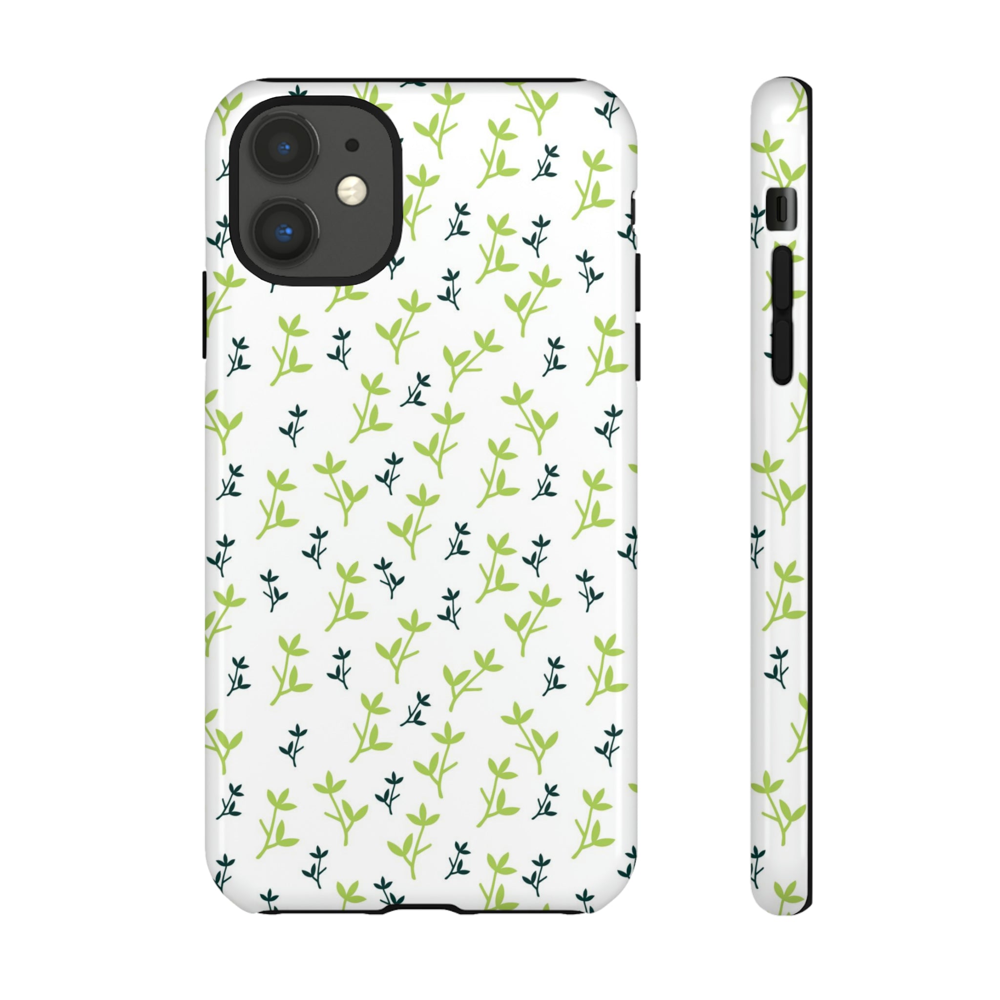 White Flower Pattern - Protective Phone Case