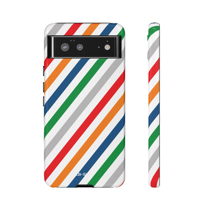 Vibrant Geometric Stripes - Google Pixel Case
