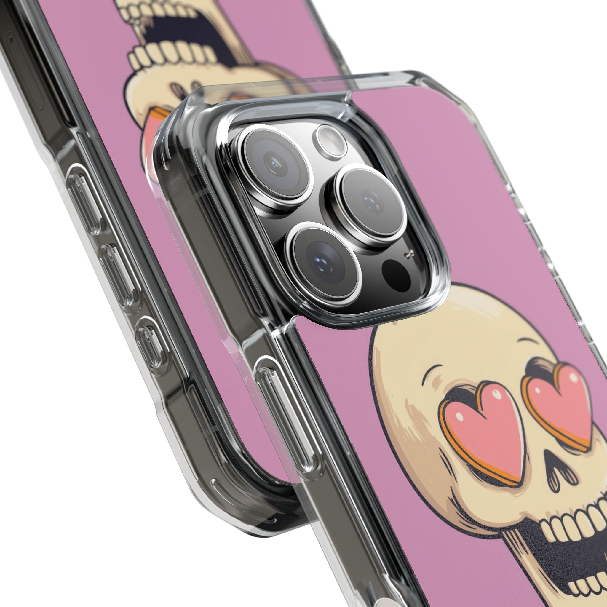 Heart Eyed Skull iPhone 16 Pro Case - Impact