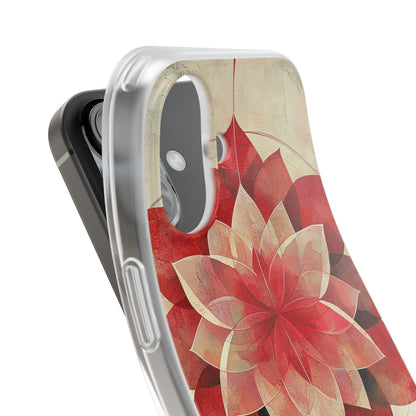 Crimson Bloom iPhone 16 Case - Soft