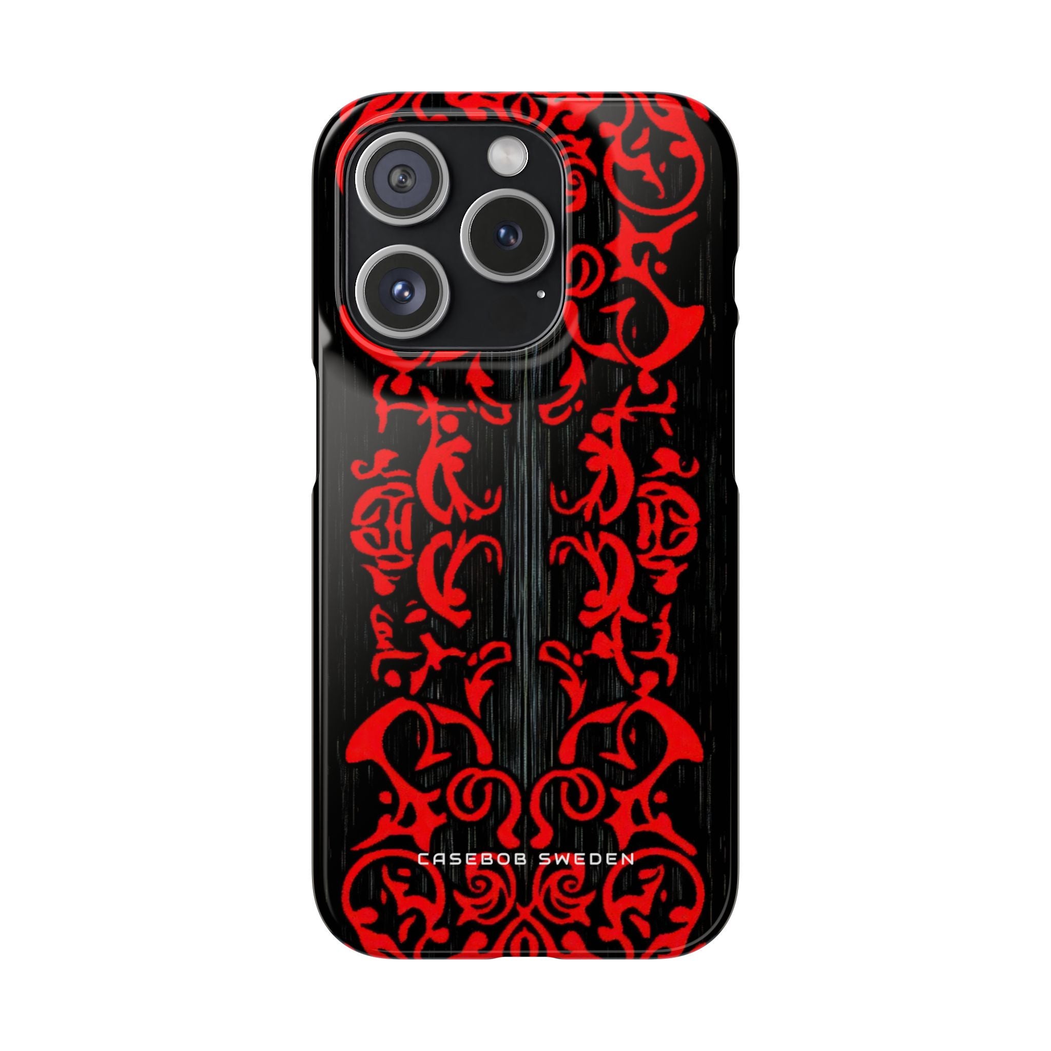 Gothic Crimson Symmetry iPhone 15 - Slim Phone Case