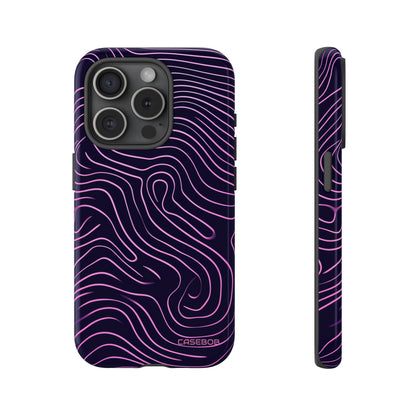 Purple Line Minimalism - Protective Phone Case