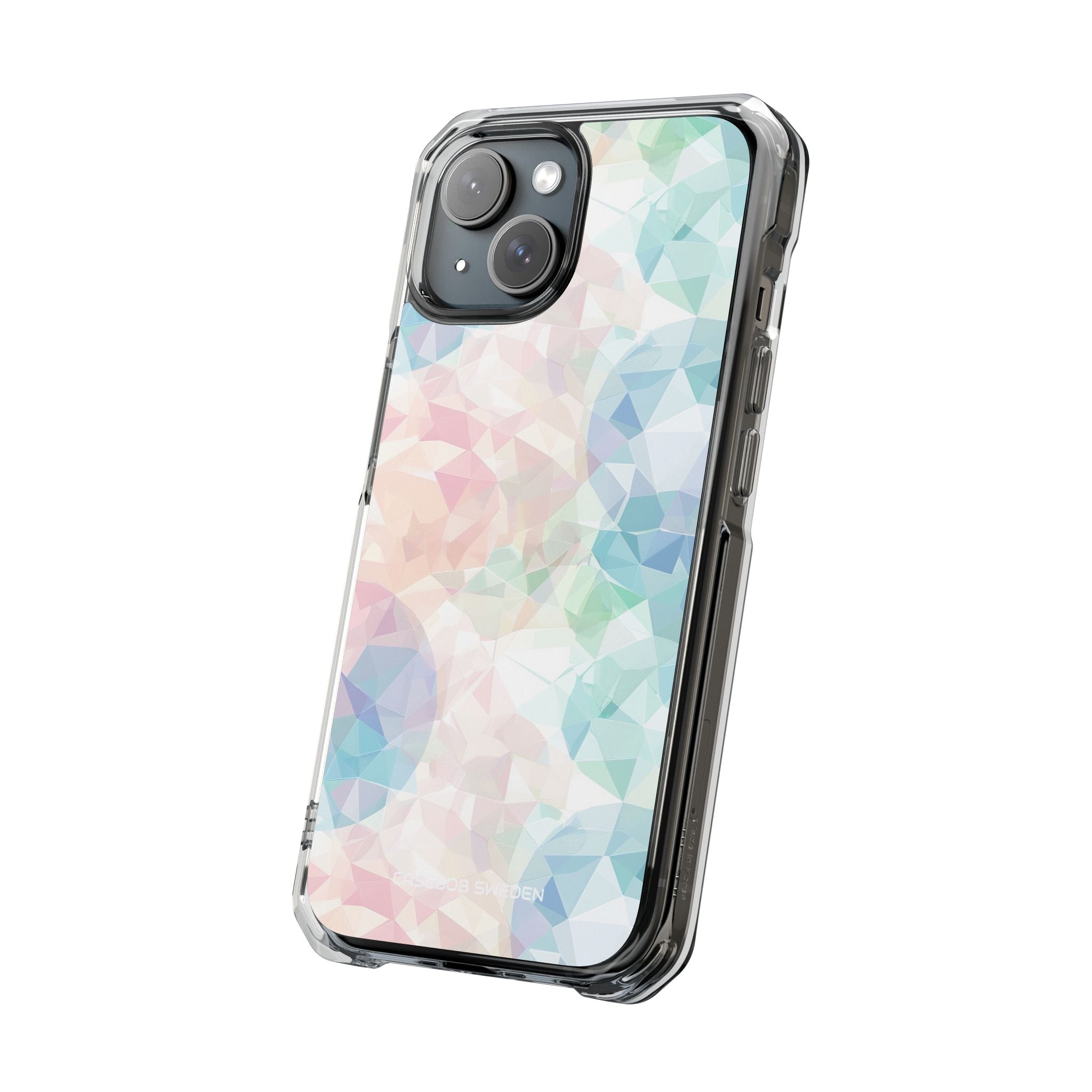 Pastel Geometry Background - Clear Impact iPhone 15 Phone Case