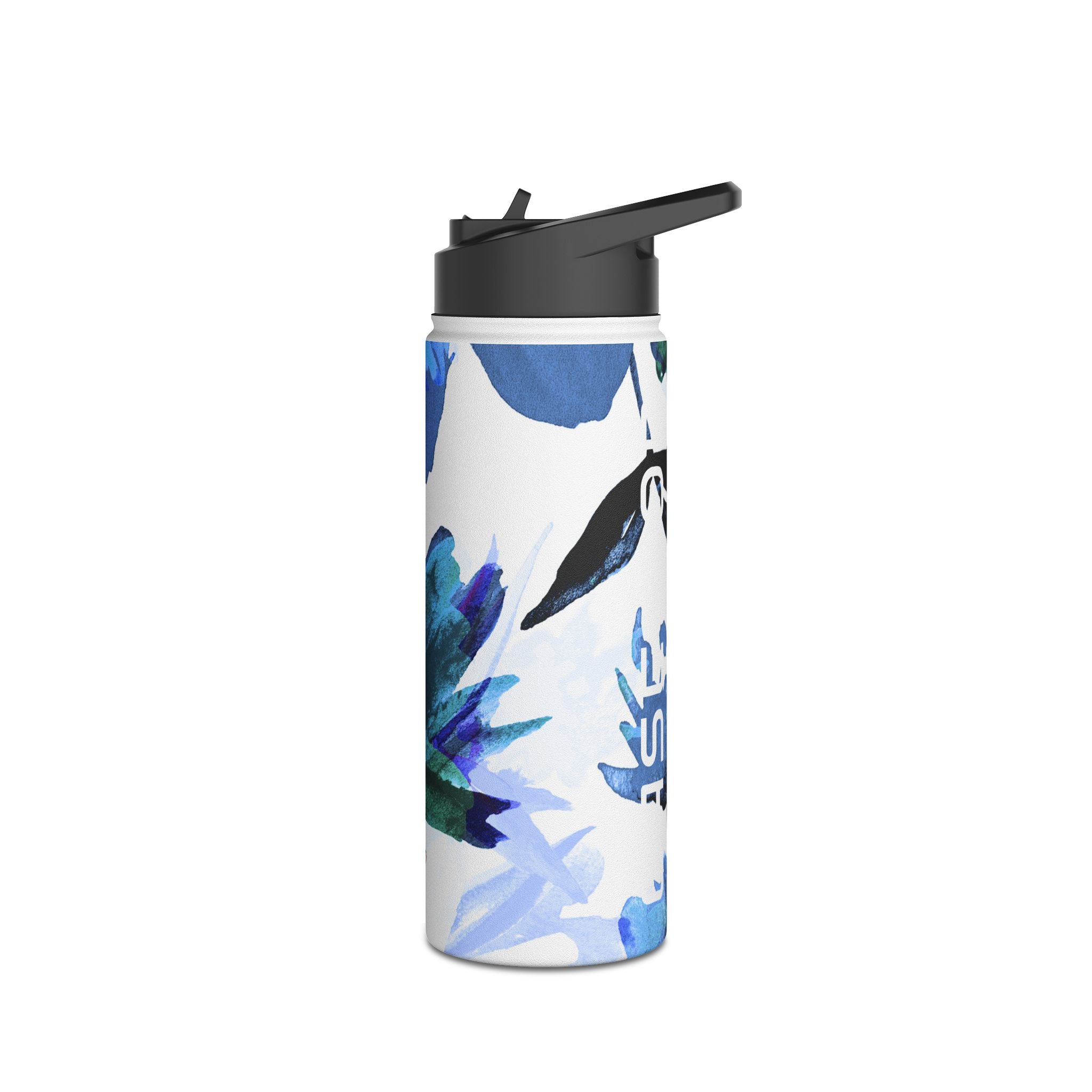Blue Bloom - Stainless Steel Water Bottle