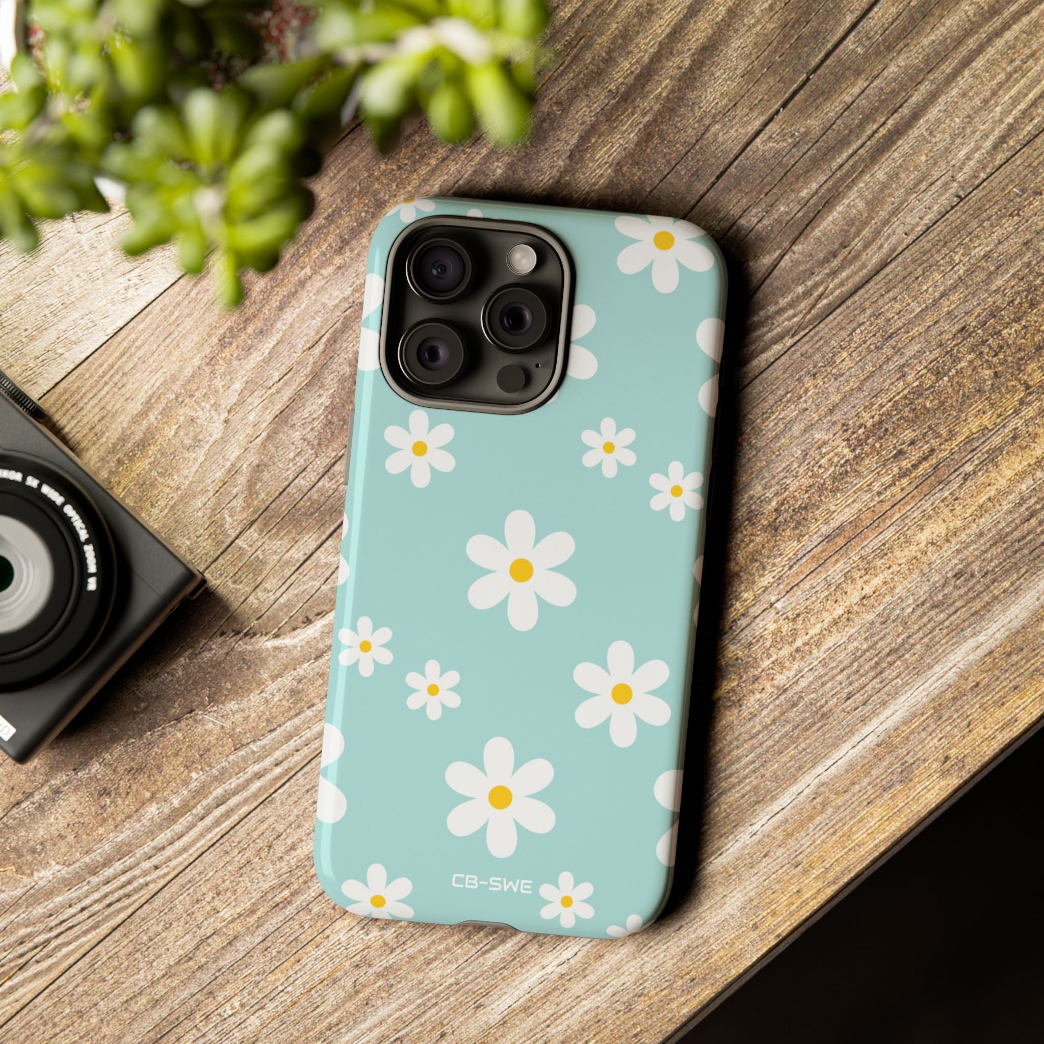 Daisies On Blue - iPhone Case
