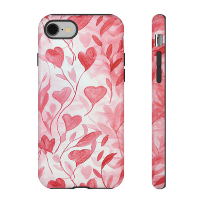 Cupid's Intertwined Hearts - Protective Phone Case