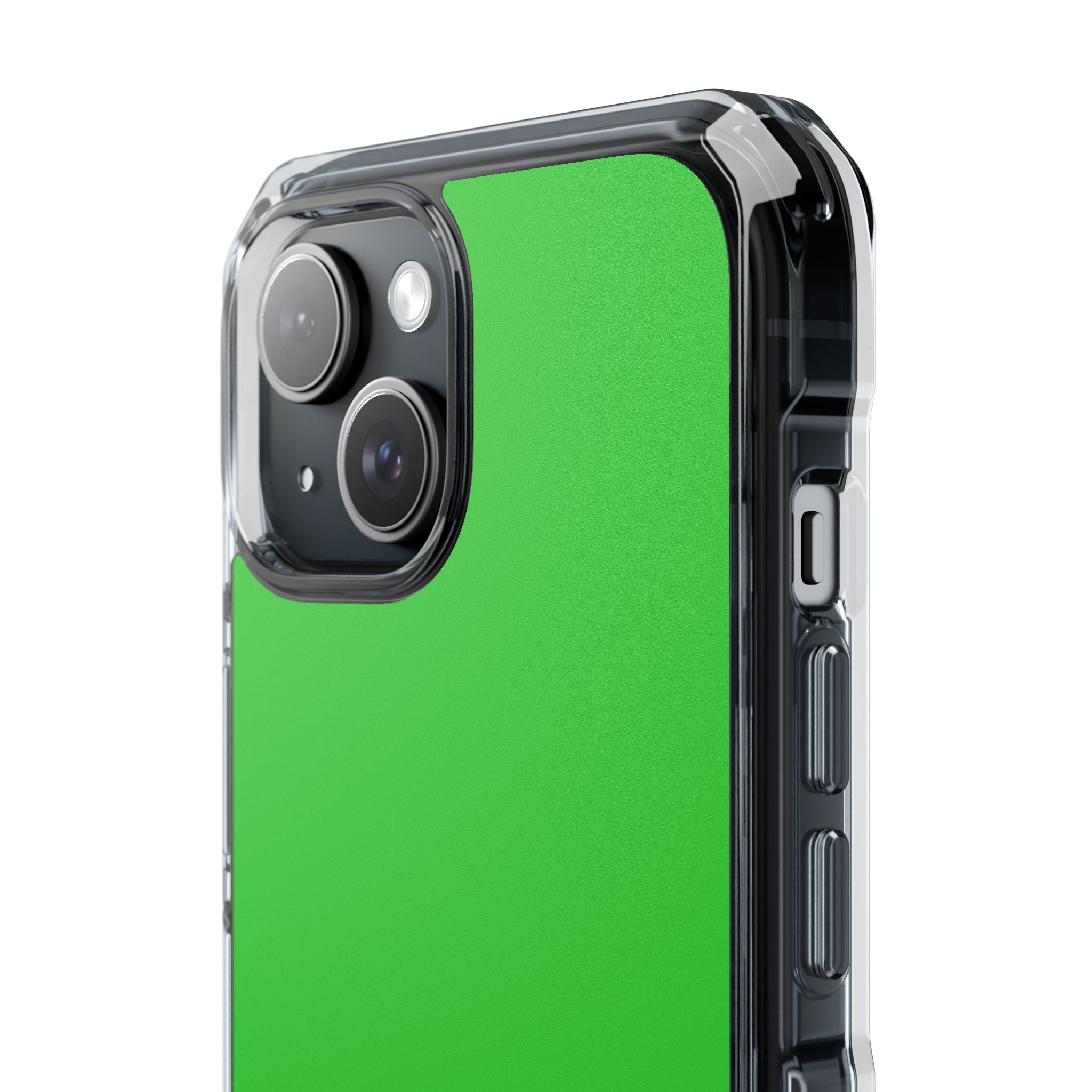 Lime Green - Clear Impact iPhone 15 Phone Case