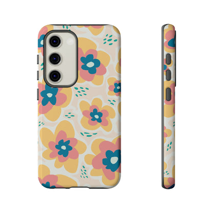 Yellow Happy Flower - Protective Phone Case