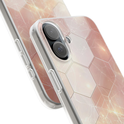 Honeycomb Glow iPhone 16 Plus Case - Soft
