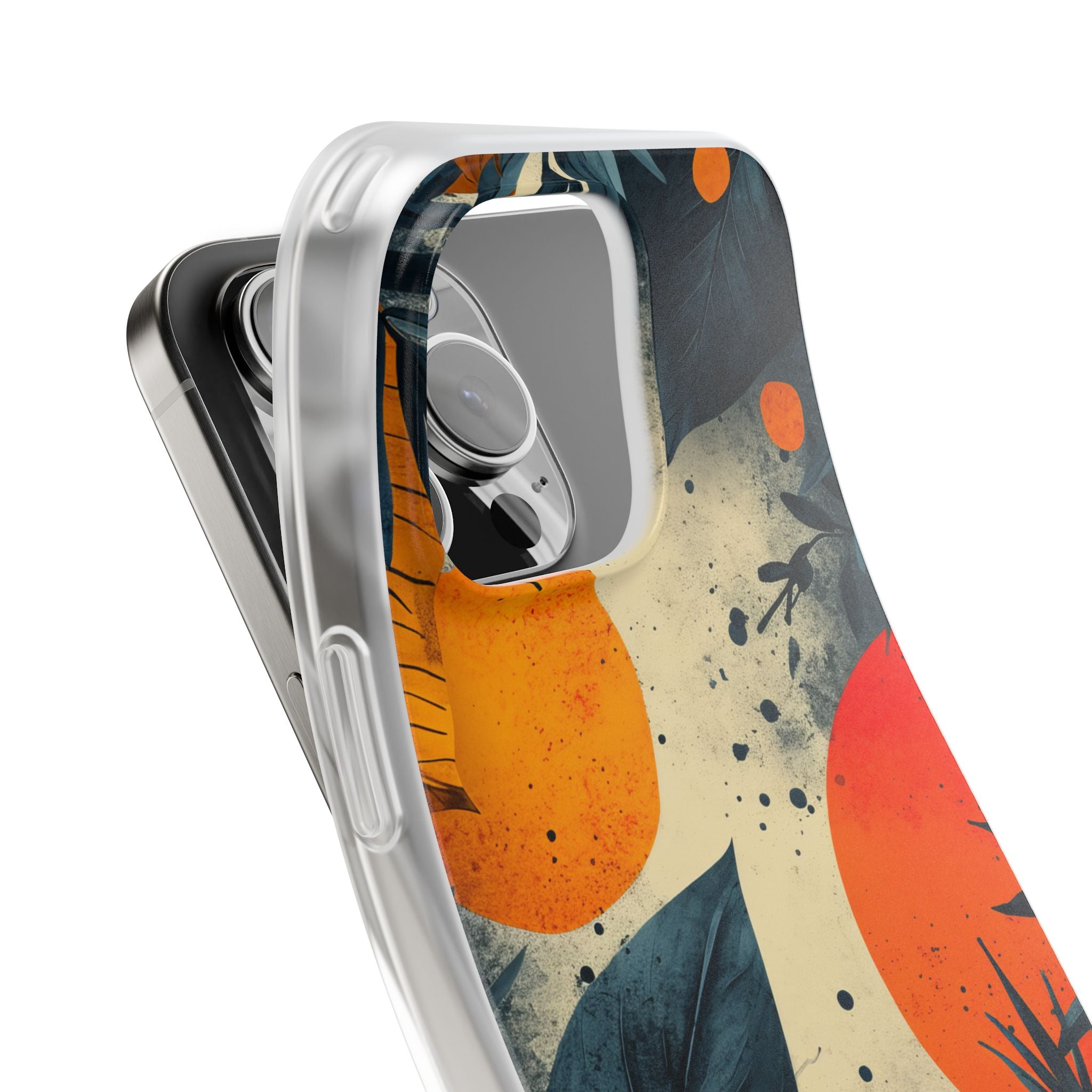 Tropical Blue Leaves - Flexi iPhone 16 Phone Case