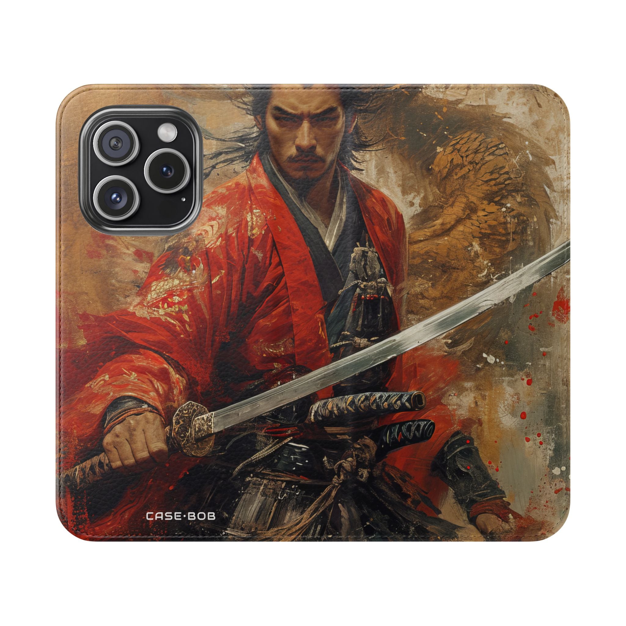 Crimson Samurai - iPhone 15 Pro Case - Portemonnee