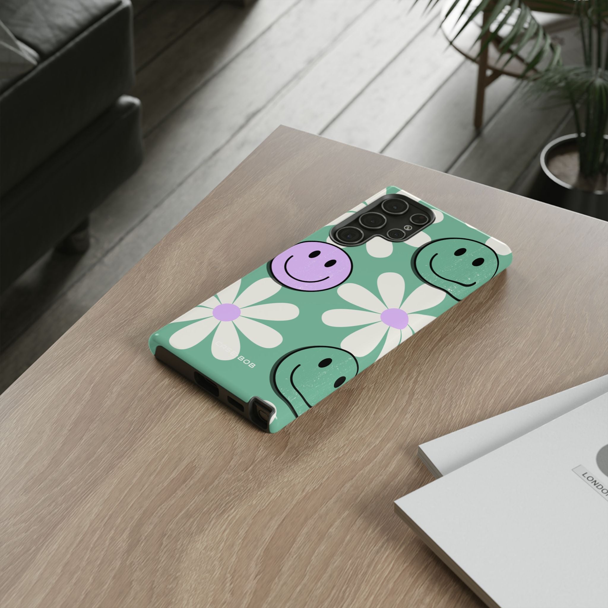 Smiley Daisy Glow Samsung S22 Ultra Case - Tough