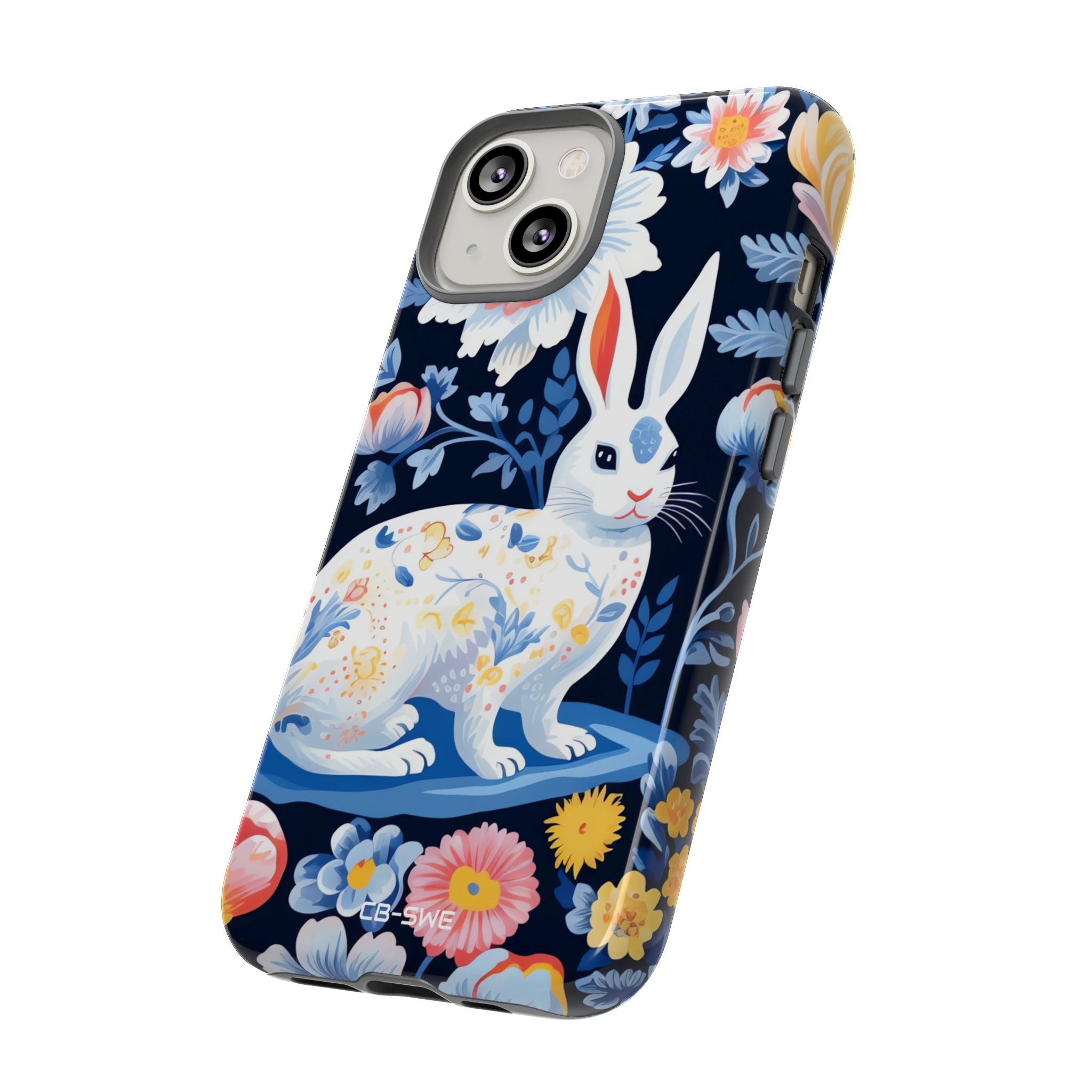 Floral Rabbit Dances - iPhone Case