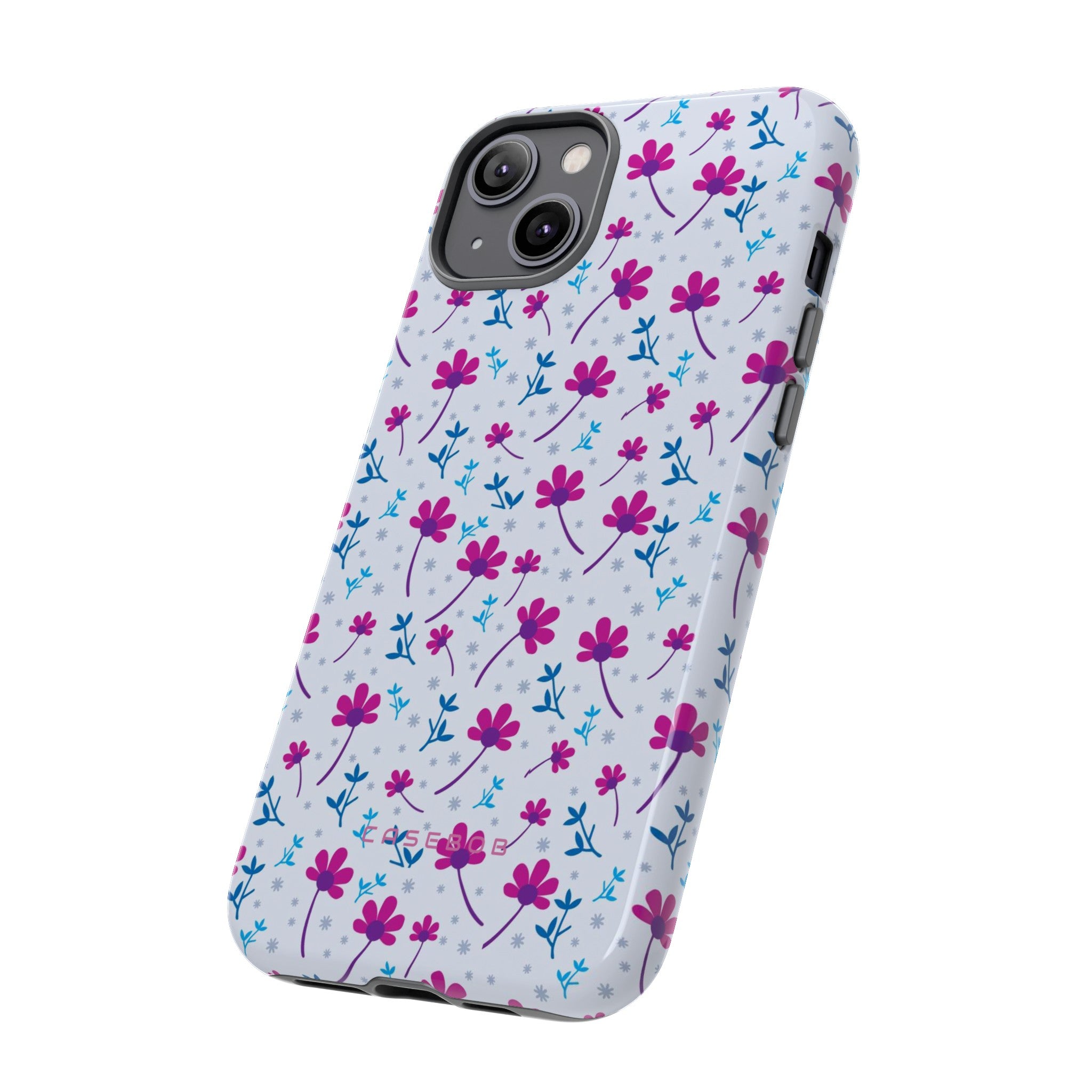 Purple Flower Pattern - Protective Phone Case