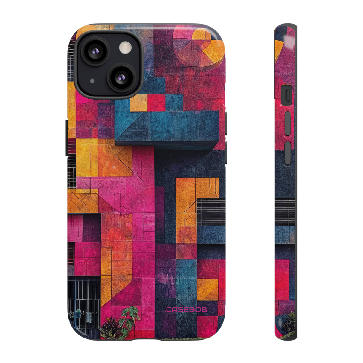 Electric Geometric Vibes - Protective Phone Case