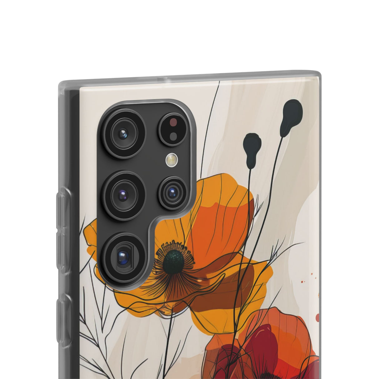 Fiery Floral Abstraction | Flexible Phone Case for Samsung Galaxy