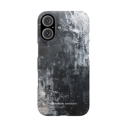 Textured Monochrome Blossom iPhone 16 - Slim Phone Case