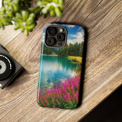 Azure Alpine Lake Phone Case - Protective Phone Case