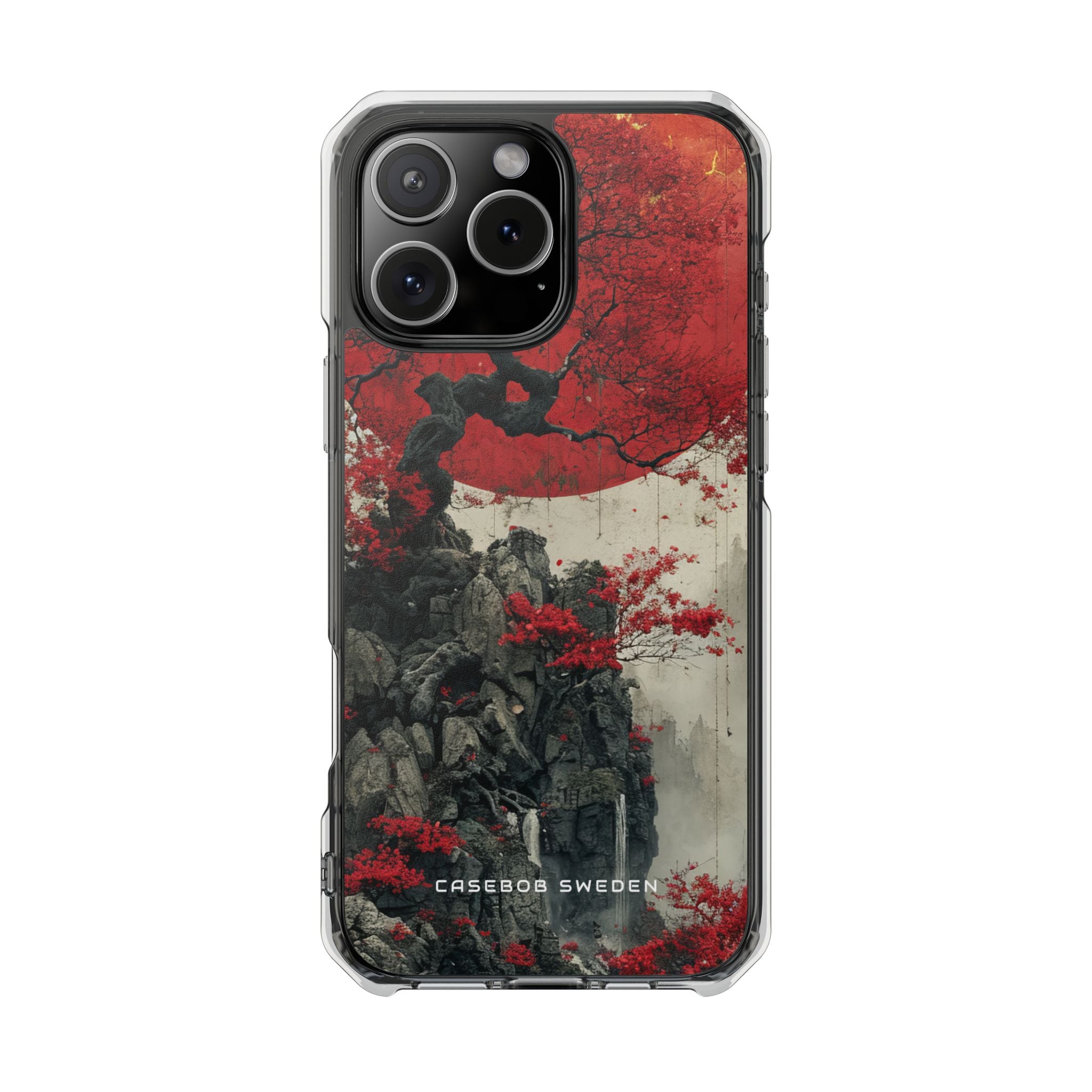 Zen Serenity in Red Harmony iPhone 16 - Clear Impact Phone Case