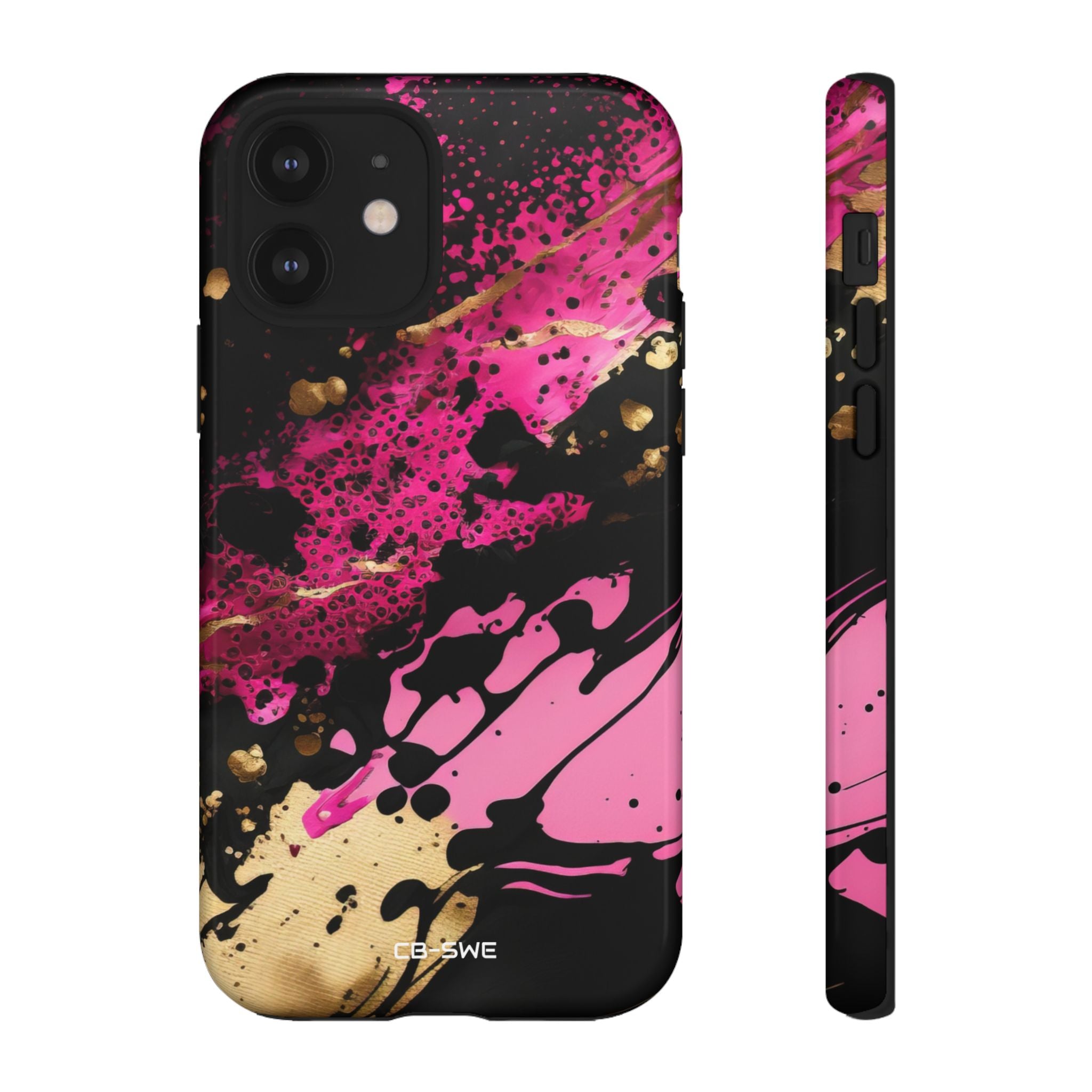 Dynamic Splatter Elegance - iPhone Case