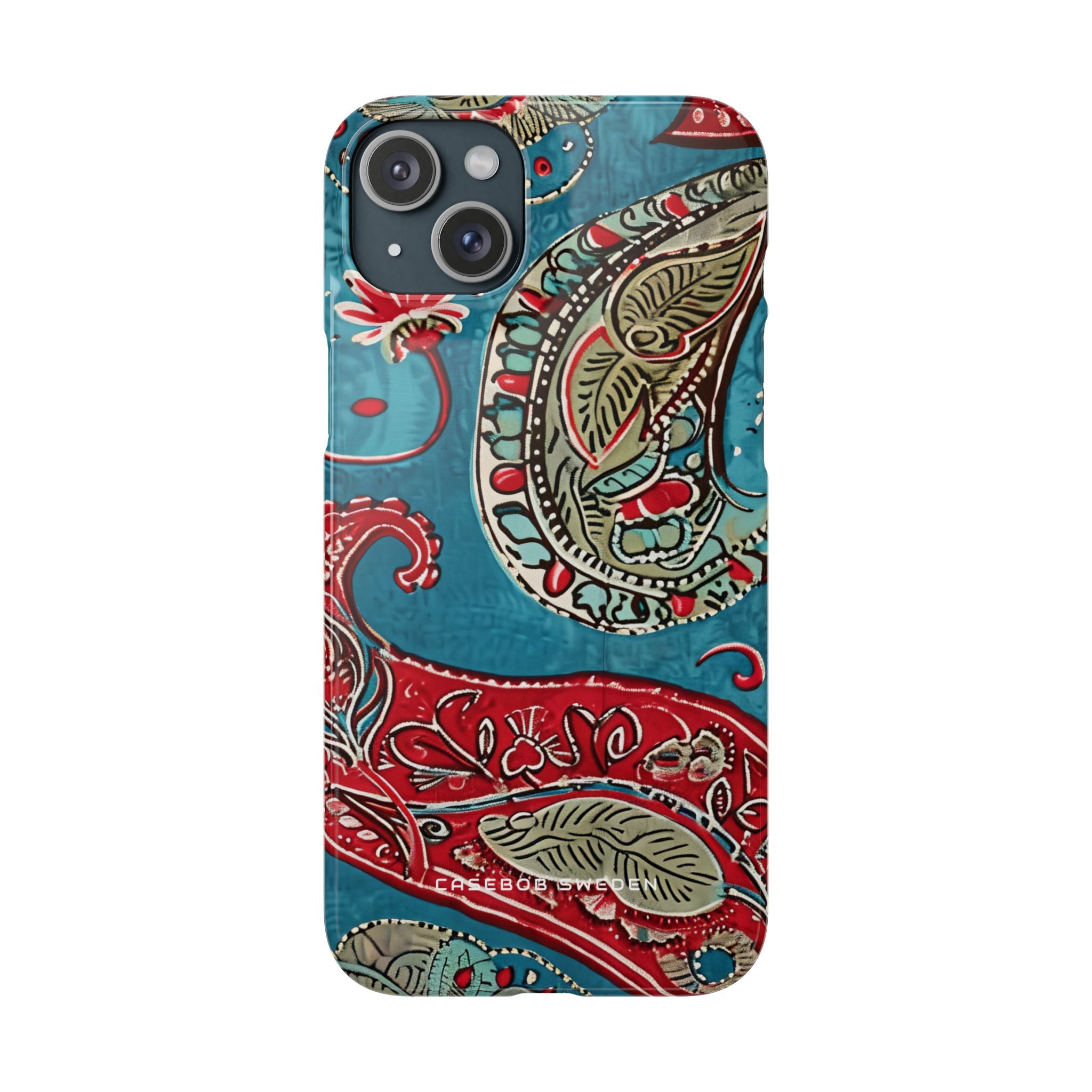 Vintage Paisley Elegance iPhone 15 - Schlanke Handyhülle