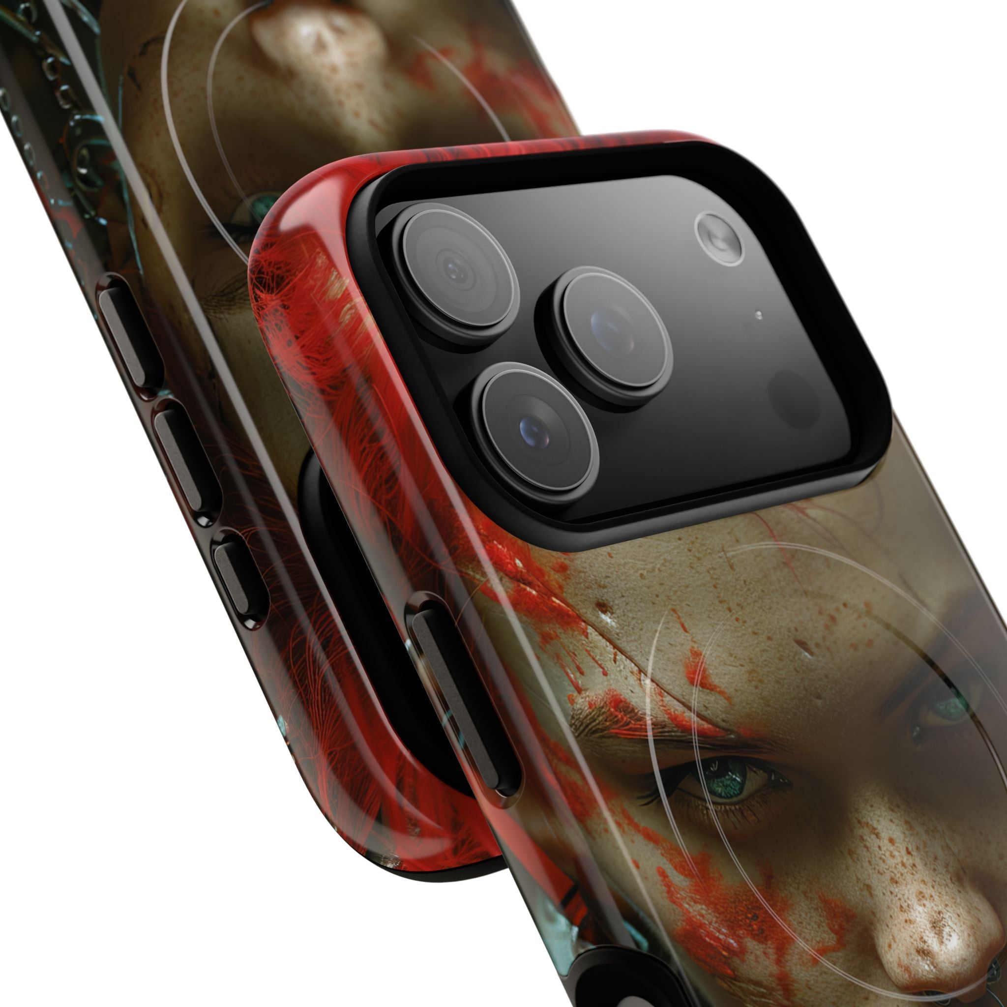 Red Spike Gaze iPhone 17 Pro Case - Tough+