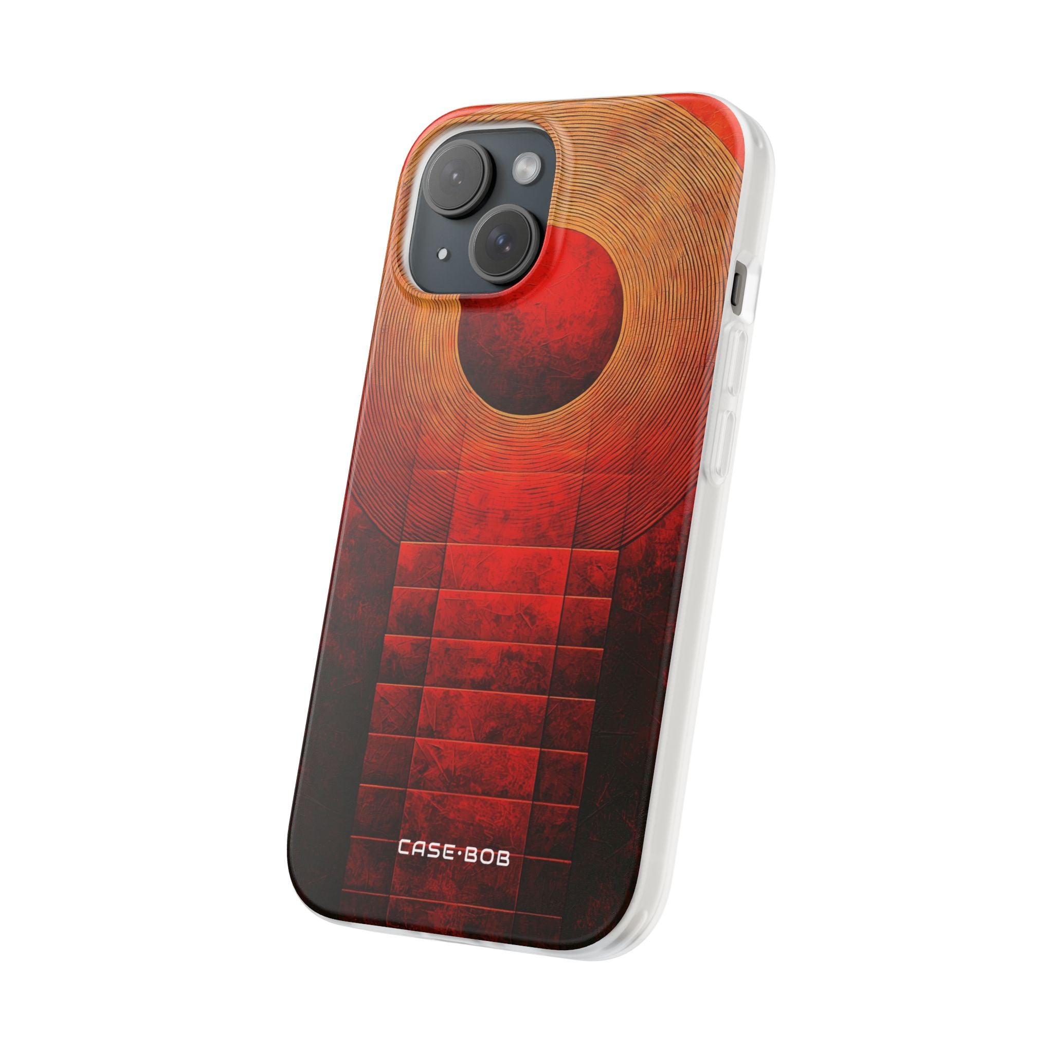 Crimson Orbit iPhone 15 Case - Soft