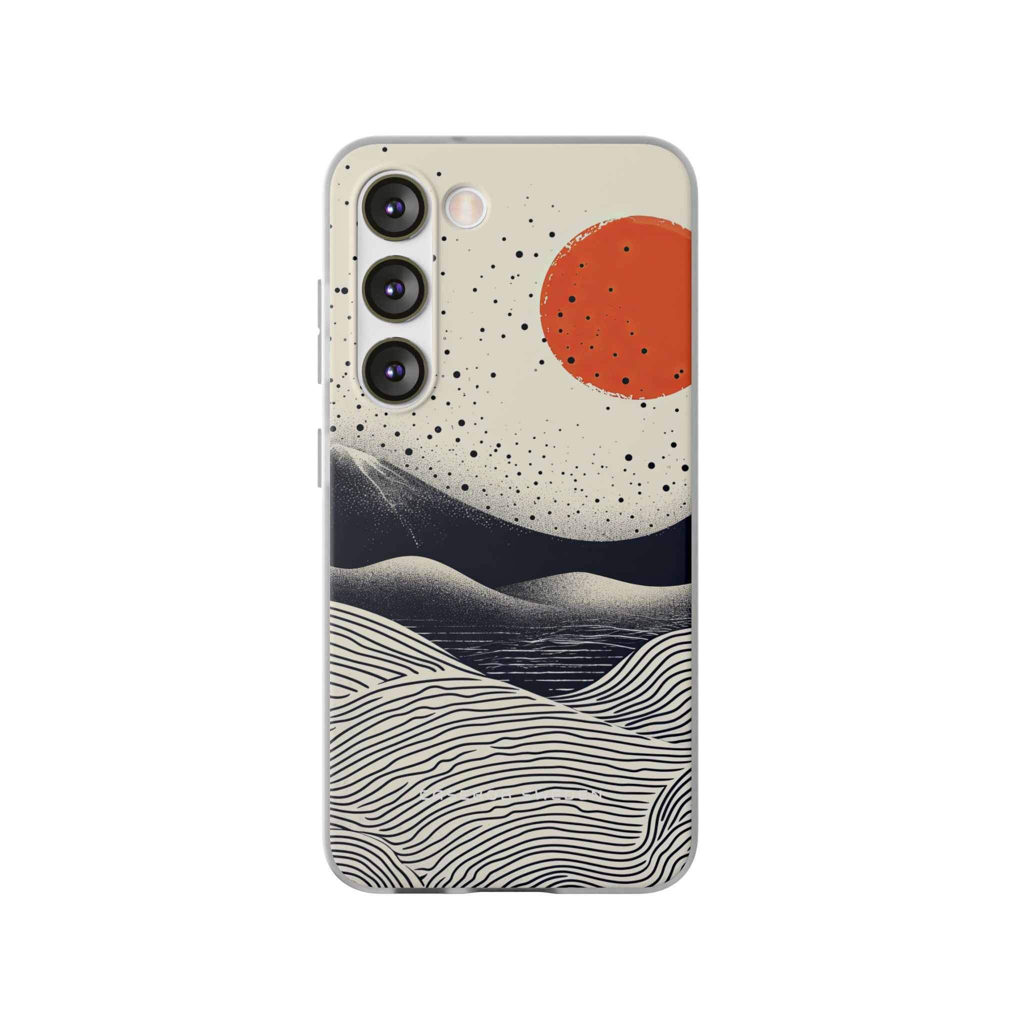 Red Sun Over Flowing Horizons Samsung S23 - Flexi Phone Case