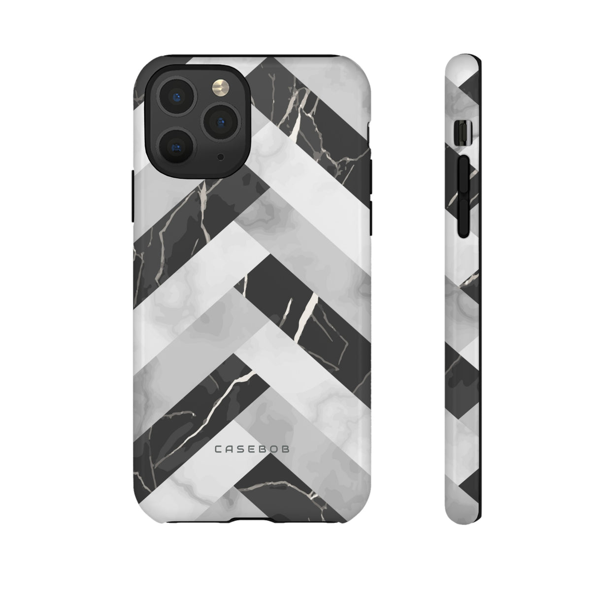 Grey Herringbone - Protective Phone Case