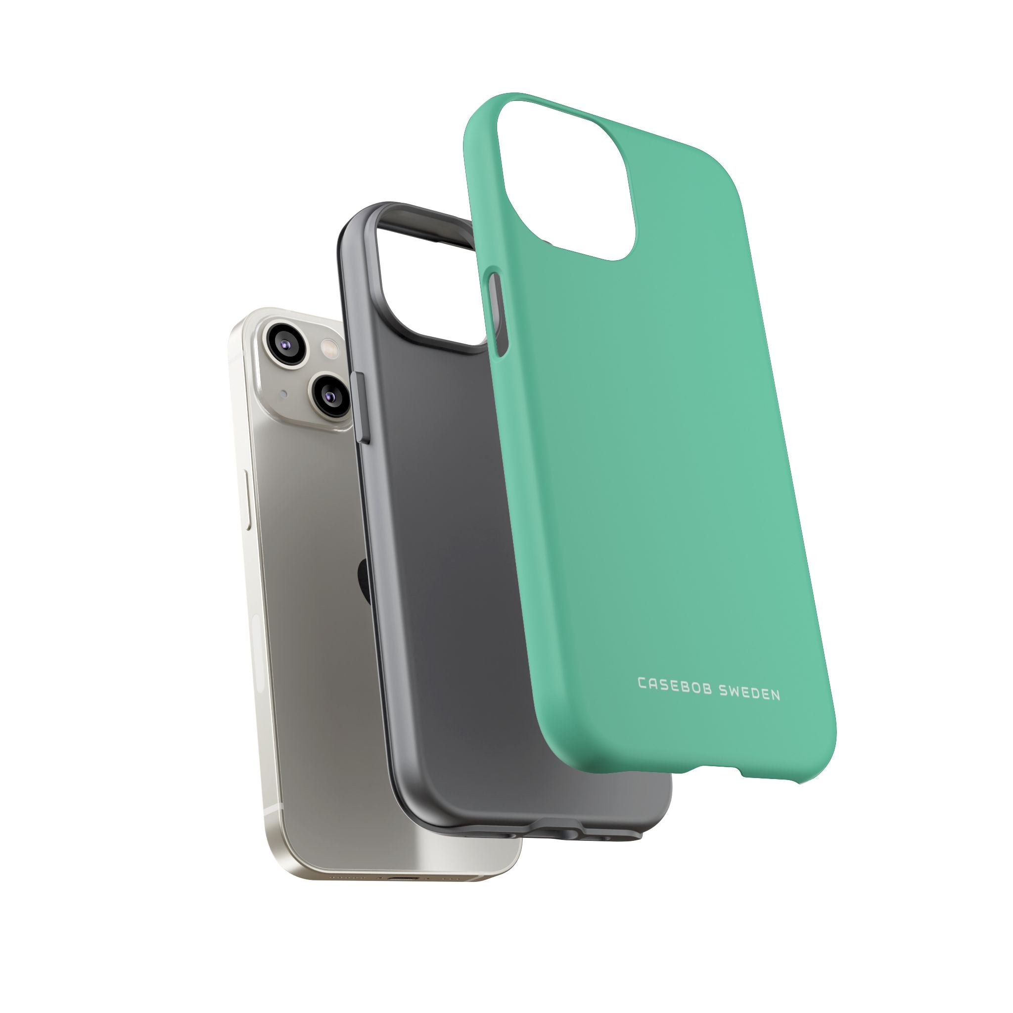 Mittleres Aquamarinblaues iPhone 14 - Robuste Handyhülle