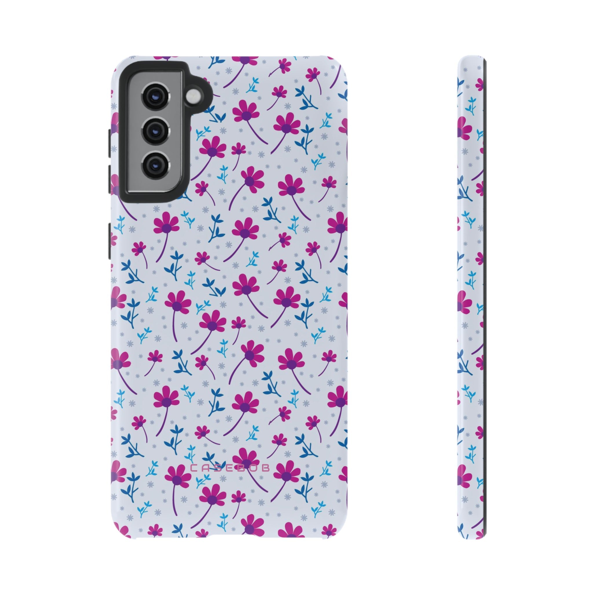 Purple Flower Pattern - Protective Phone Case