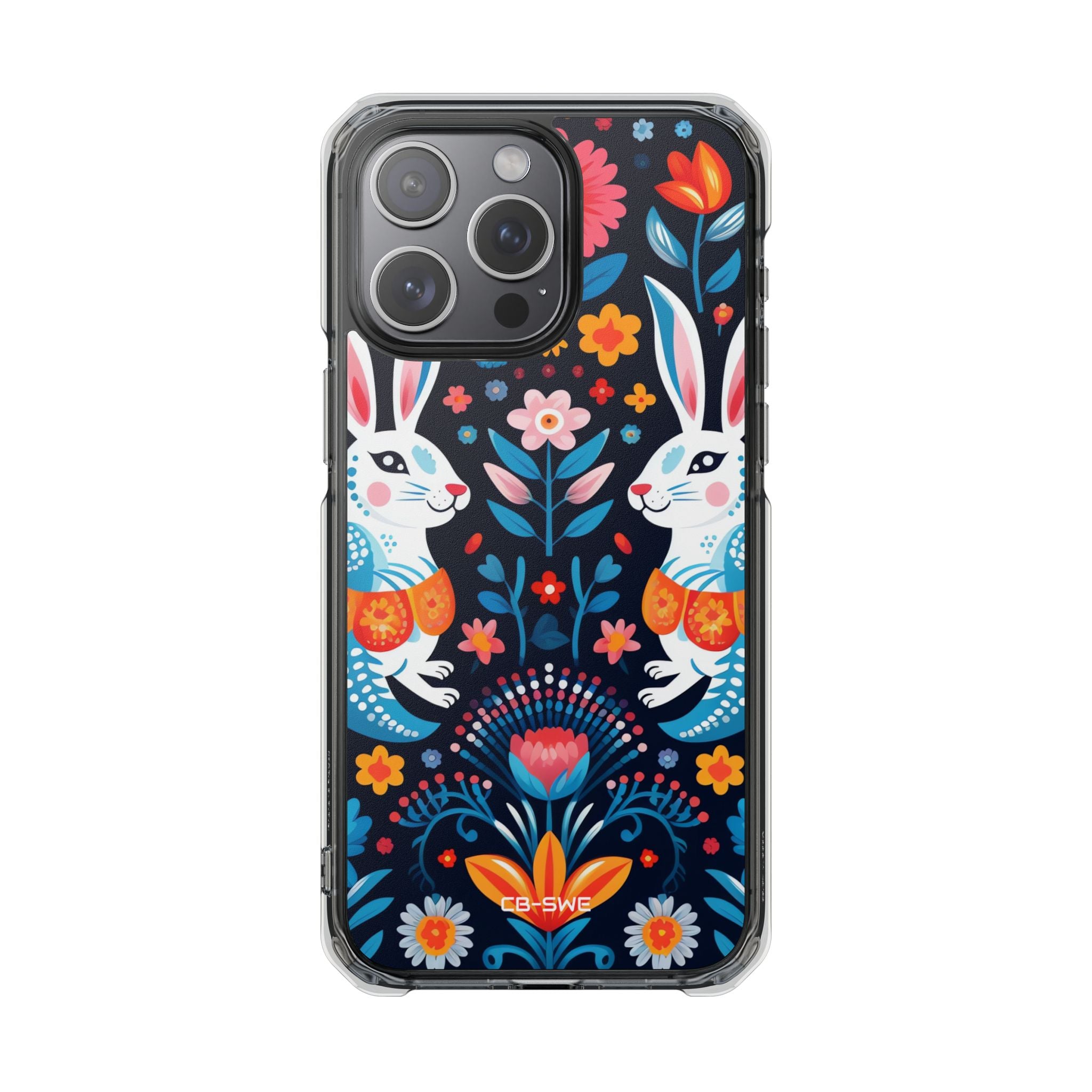 Bunnies Hop Flowers iPhone Case - Impact