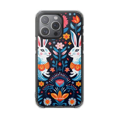 Bunnies Hop Flowers iPhone Case - Impact
