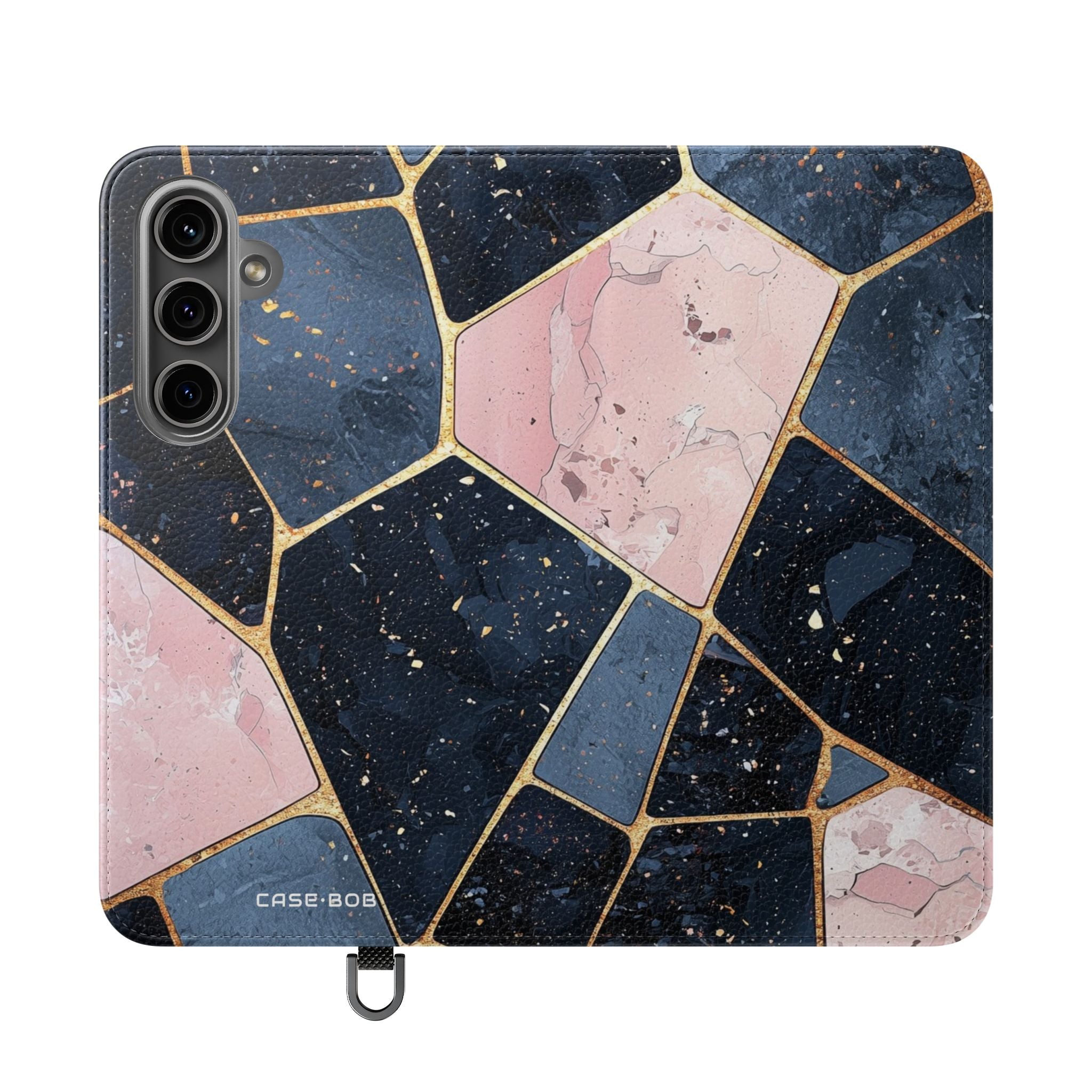 Golden Mosaic Navy - Samsung S24 Plus Case - Wallet