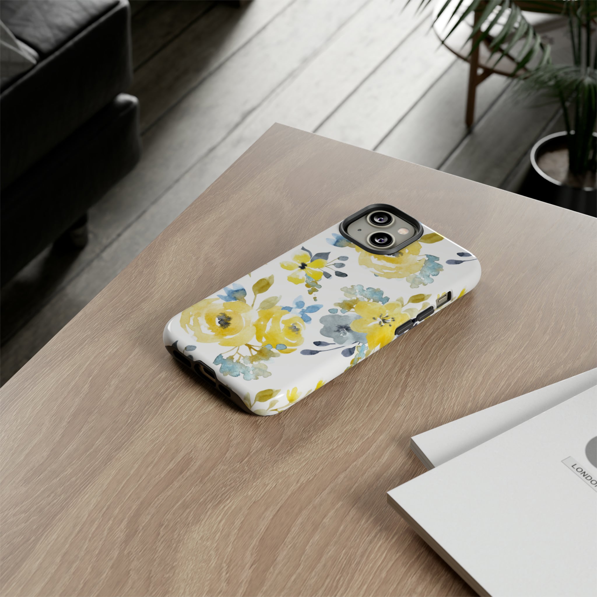 Yellow Floral - Protective Phone Case